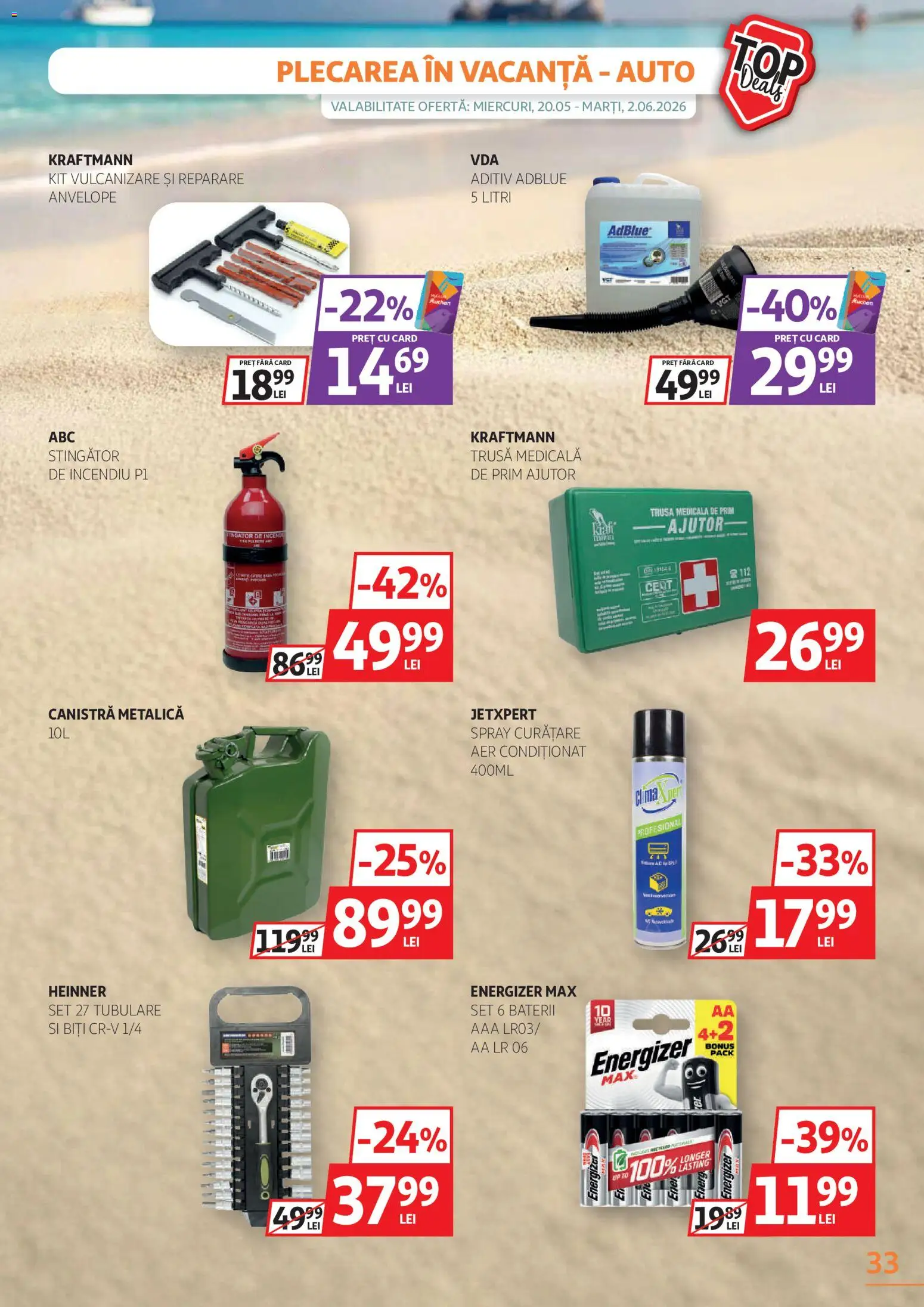 Catalog Auchan 20 Mai - 1 Iunie 2026 | Pagina 33 | Produse: Aer Condiționat, Baterii