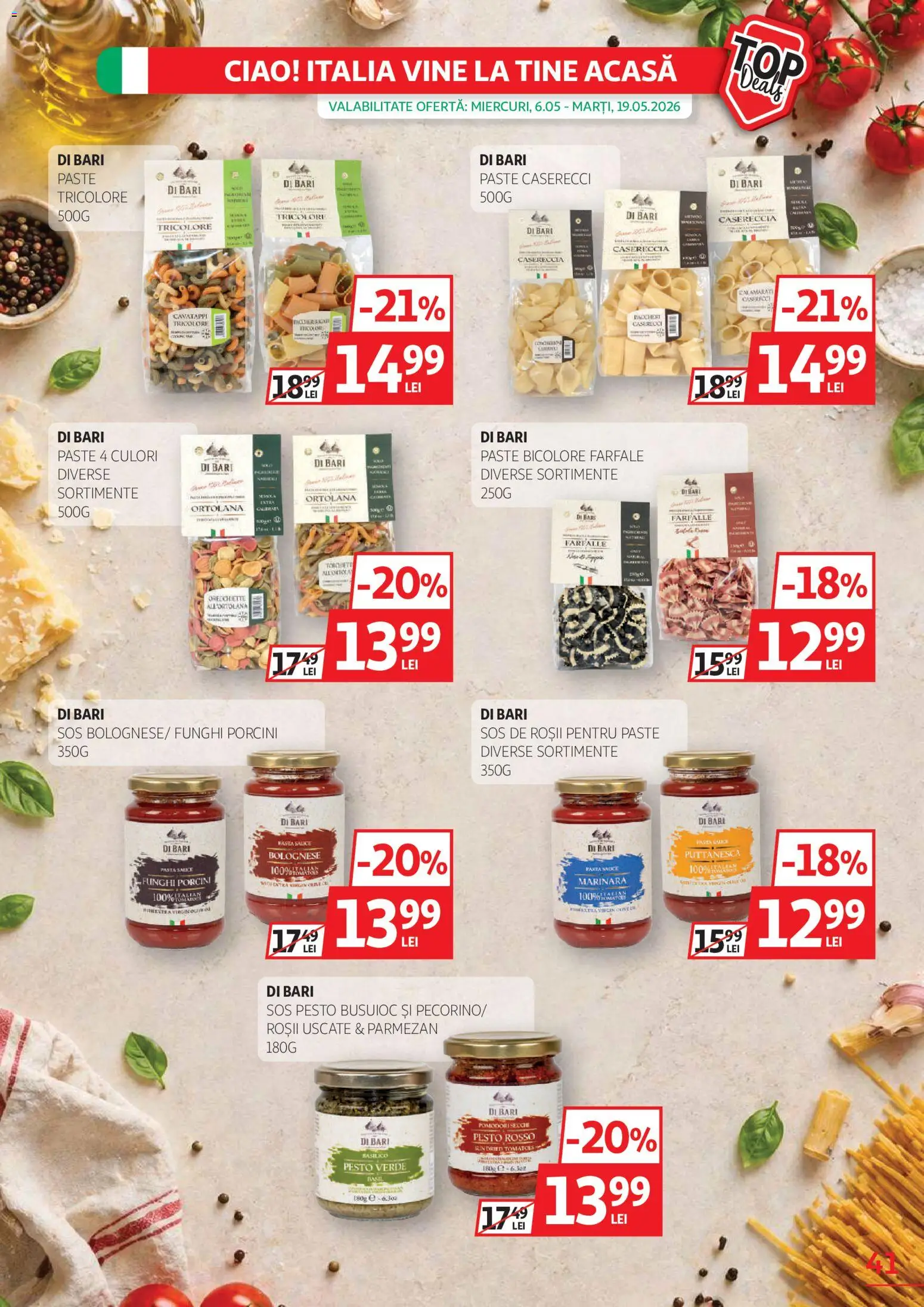 Catalog Auchan 20 Mai - 1 Iunie 2026 | Pagina 41 | Produse: Brokoli, Roșii, Paste, Parmezan