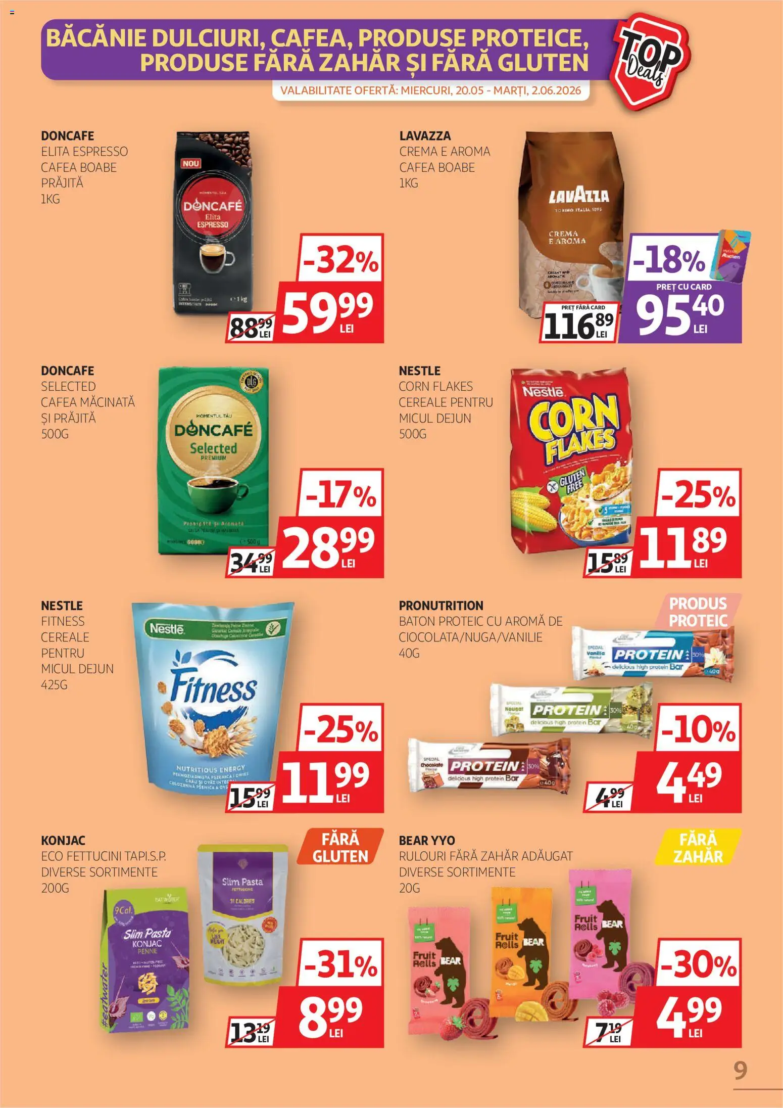 Catalog Auchan 20 Mai - 1 Iunie 2026 | Pagina 9 | Produse: Cremă, Cafea, Cereale, Zahăr