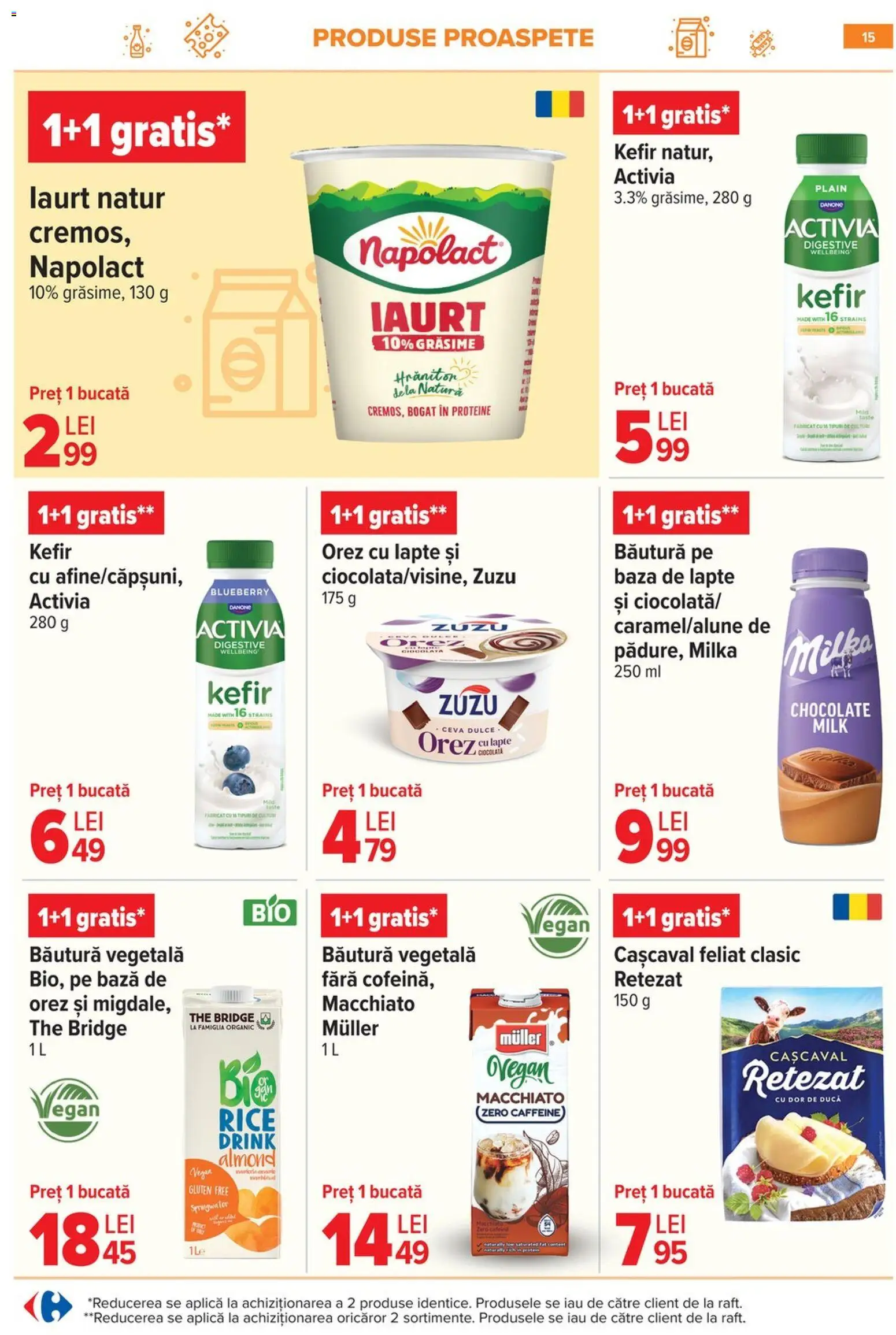 Catalog Carrefour 20 Mai - 1 Iunie 2026 | Pagina 15 | Produse: Cașcaval, Lapte, Kefir, Orez
