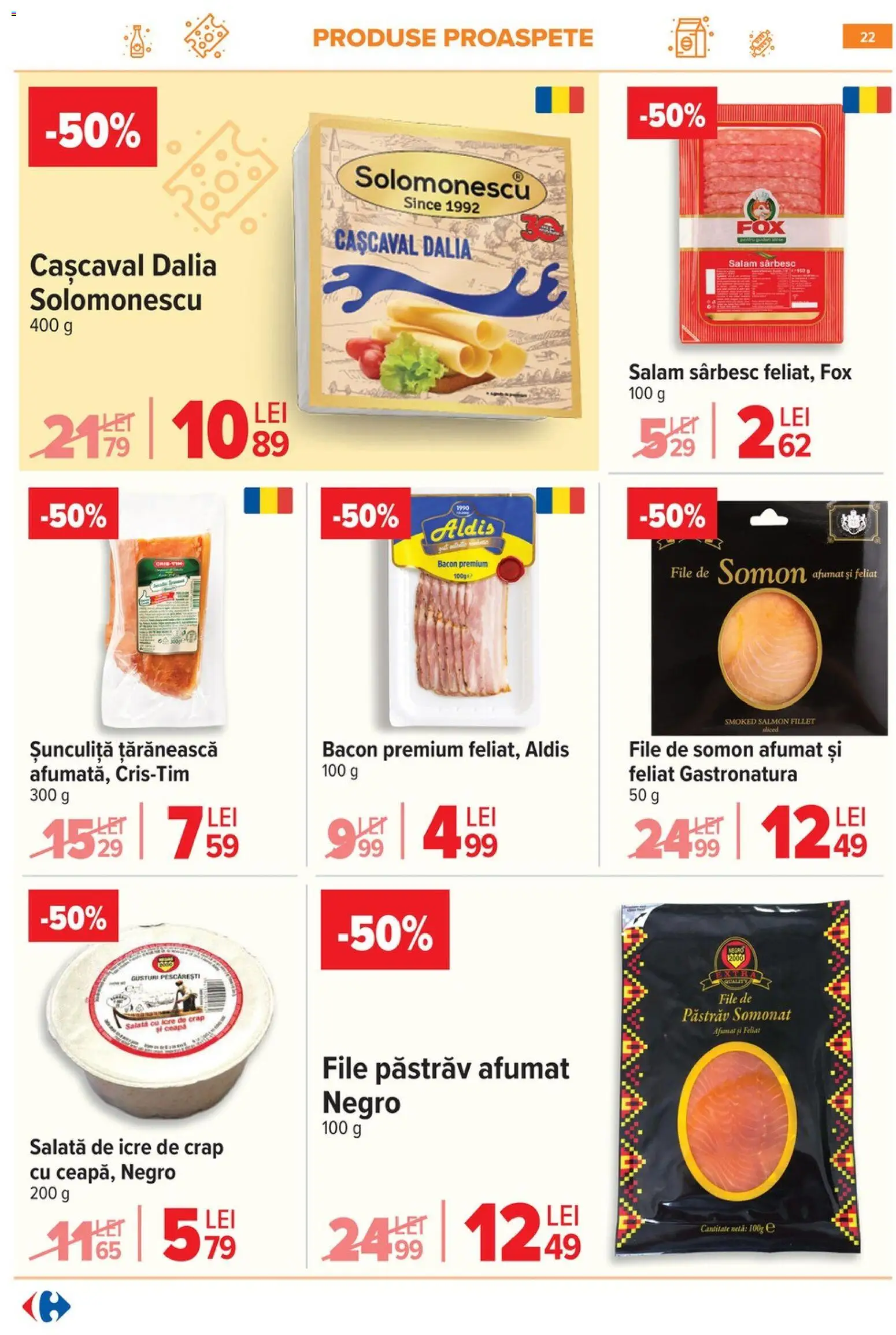 Catalog Carrefour 20 Mai - 1 Iunie 2026 | Pagina 22 | Produse: Cașcaval, Salam, Salată, Ceapă