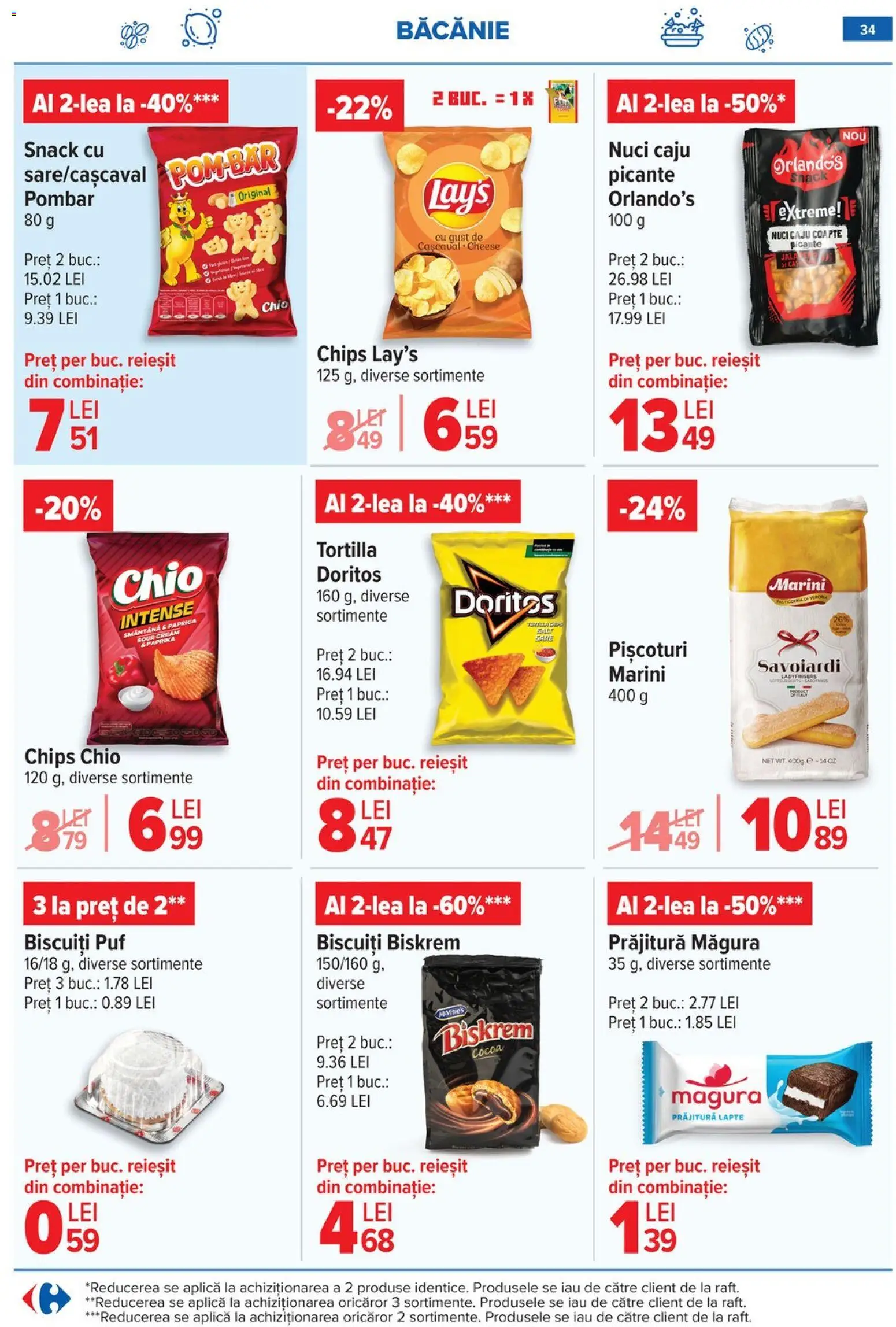 Catalog Carrefour 20 Mai - 1 Iunie 2026 | Pagina 34 | Produse: Caju, Nuci, Smântână, Biscuiți