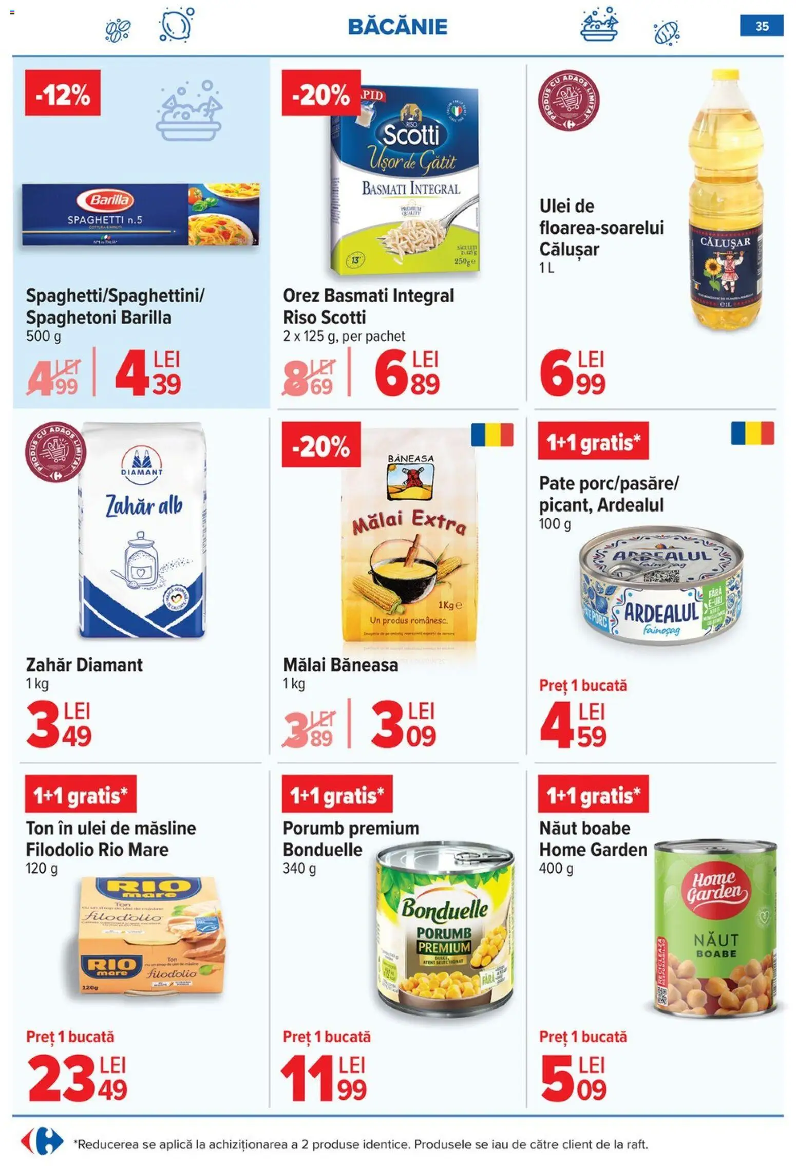 Catalog Carrefour 20 Mai - 1 Iunie 2026 | Pagina 35 | Produse: Pate, Ulei, Orez, Porumb