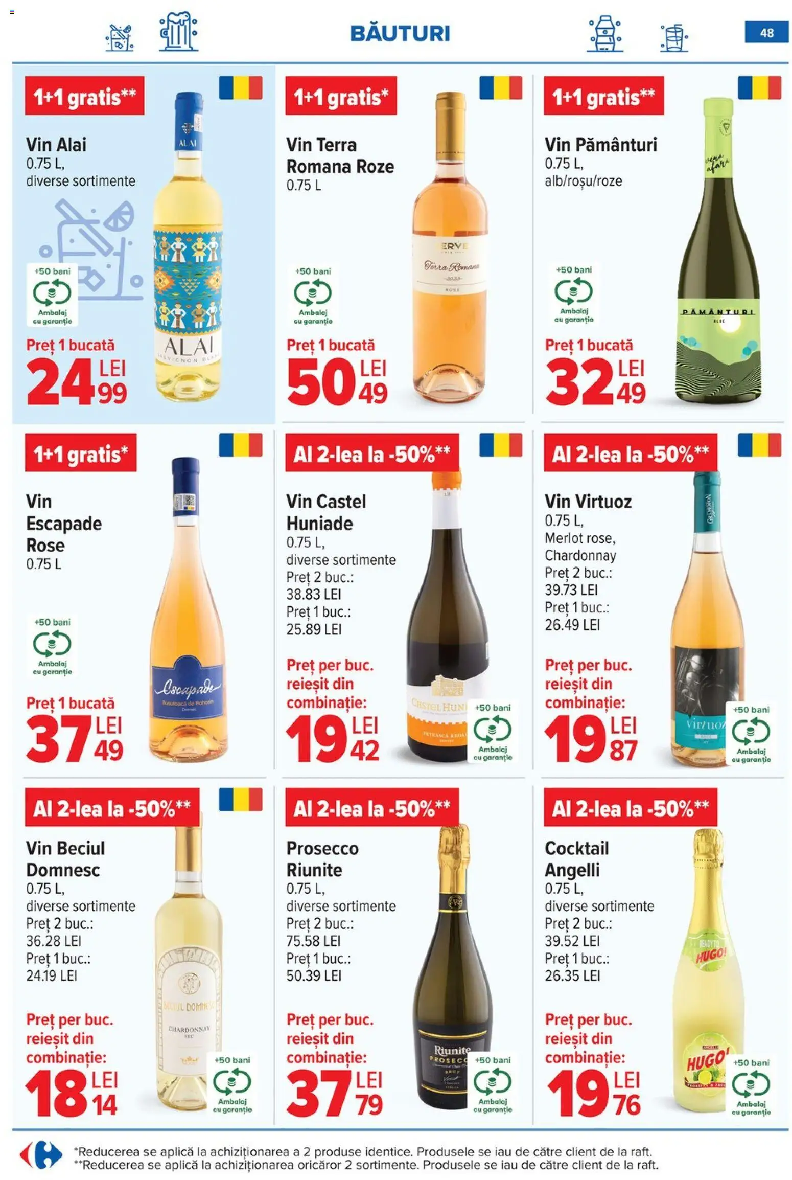 Catalog Carrefour 20 Mai - 1 Iunie 2026 | Pagina 48 | Produse: Prosecco, Vin, Cocktail