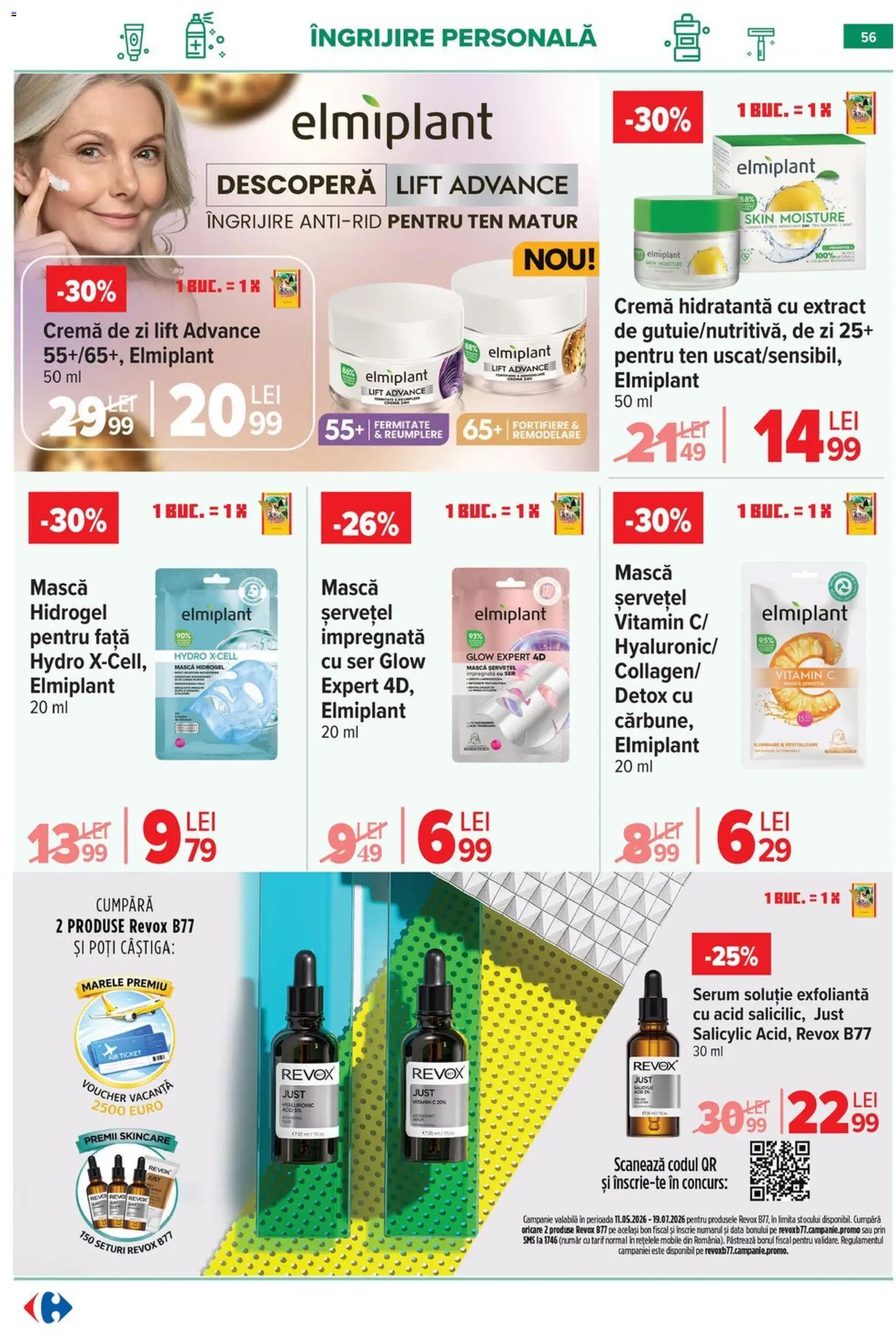 Catalog Carrefour 20 Mai - 1 Iunie 2026 | Pagina 56 | Produse: Serum, Cremă de zi, Arapsaçı, Cremă