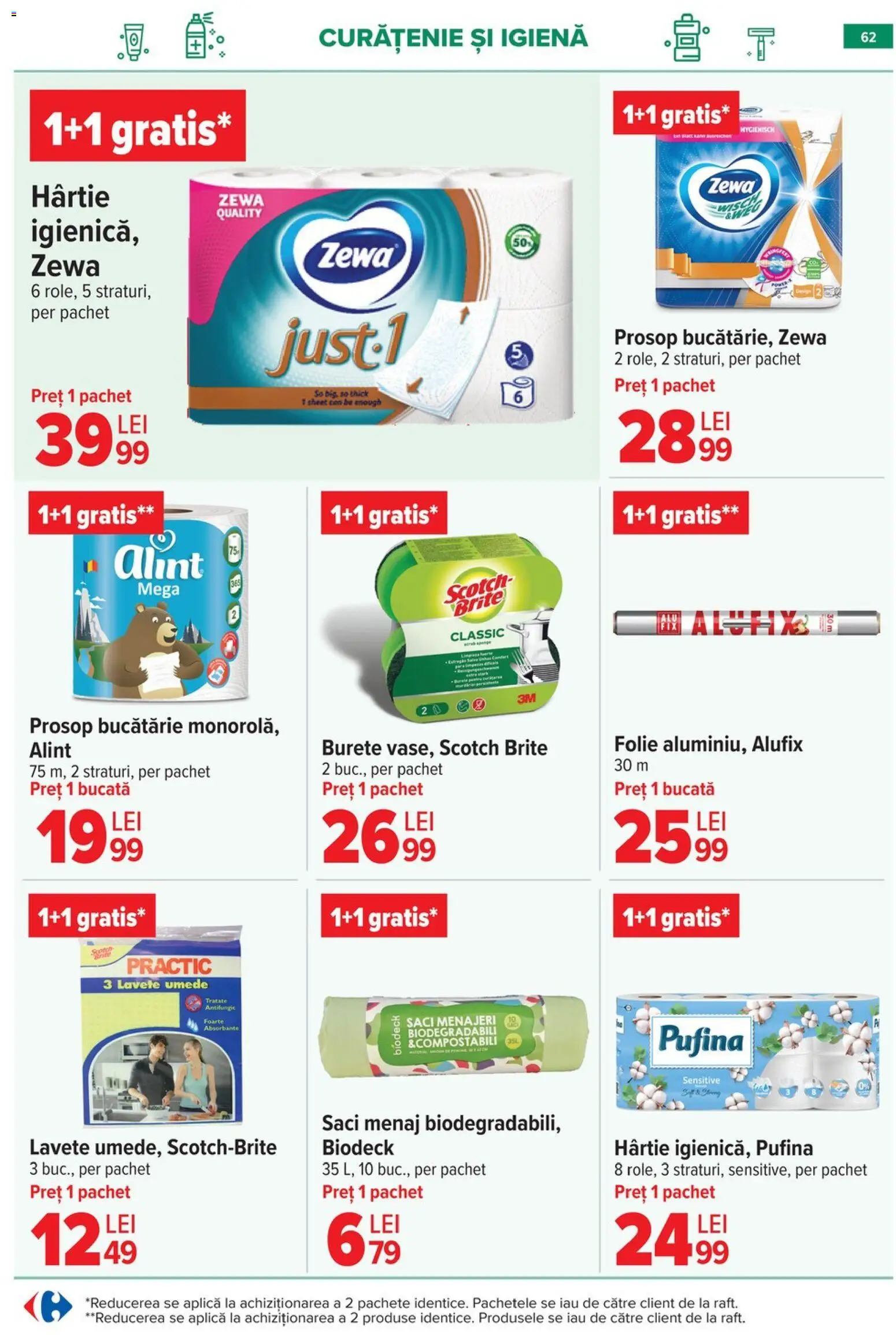 Catalog Carrefour 20 Mai - 1 Iunie 2026 | Pagina 62 | Produse: Bucătărie, Burete, Lavete, Absorbante