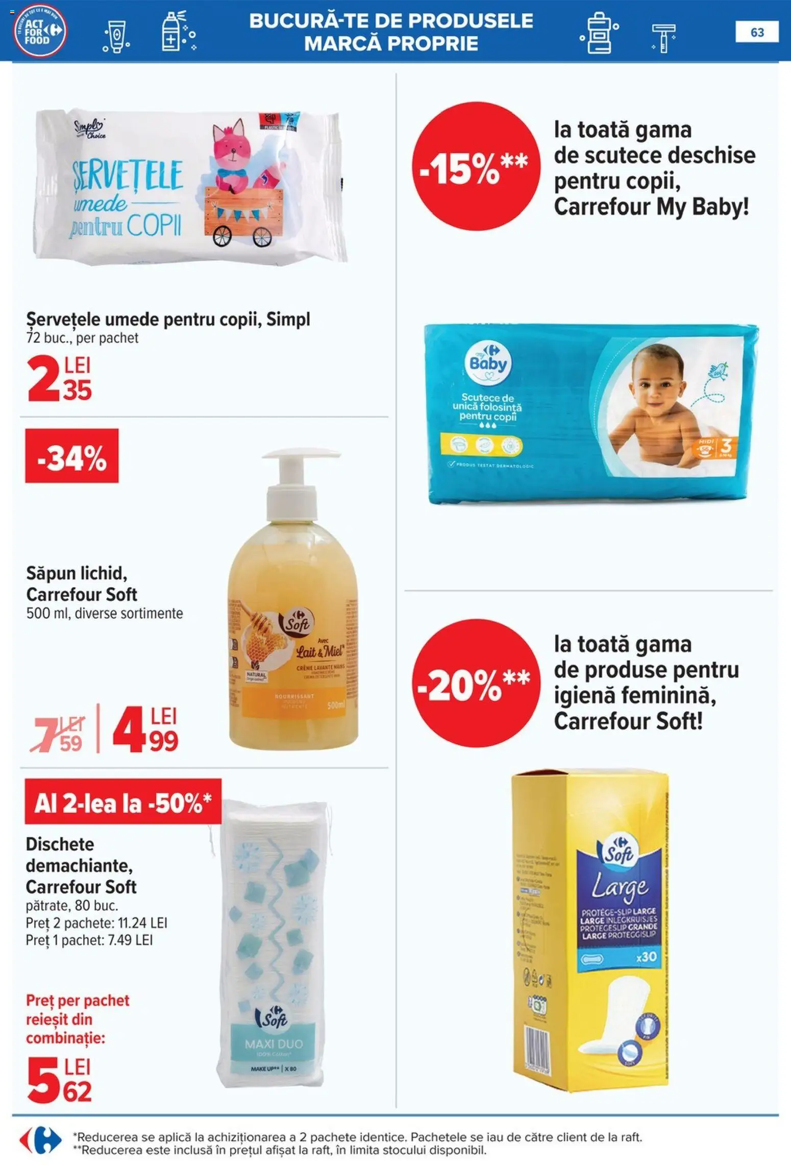 Catalog Carrefour 20 Mai - 1 Iunie 2026 | Pagina 63 | Produse: Săpun, Șervețele umede, Scutece