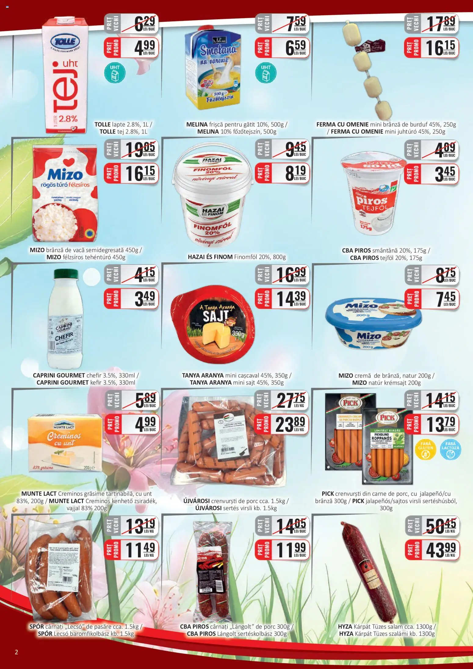 Catalog CBA 16 - 30 Mai 2026 | Pagina 2 | Produse: Cașcaval, Lapte, Kefir, Brânză De Vacă