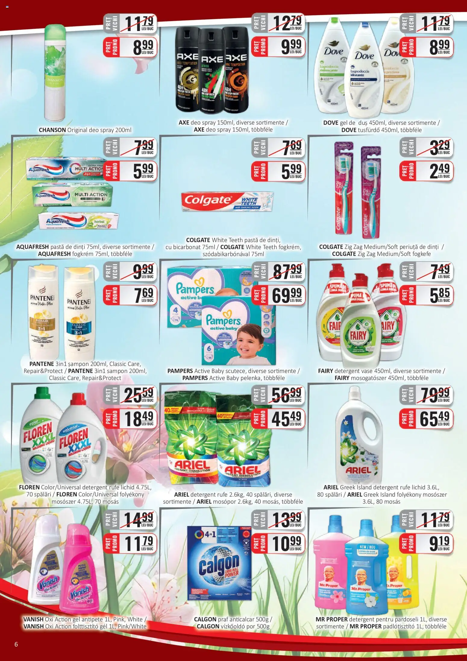 Catalog CBA 16 - 30 Mai 2026 | Pagina 6 | Produse: Șampon, Pastă de dinți, Detergent, Çelik Mama ve Su Kabı