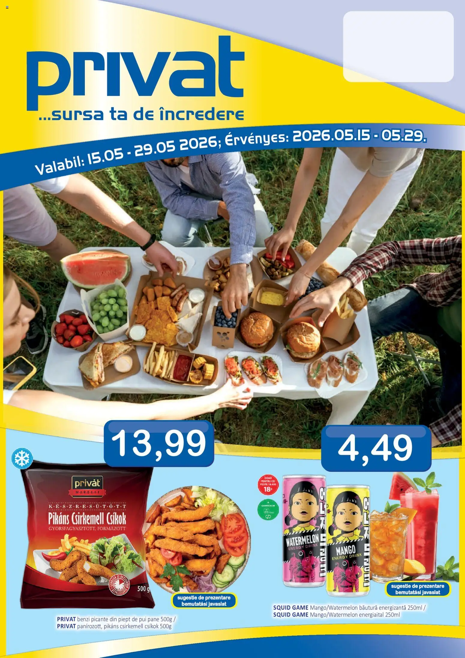 Catalog CBA 15 - 28 Mai 2026 | Pagina 1 | Produse: Hacıyatmaz Kedi Oyuncağı, Băutură energizantă, Pește, Mango