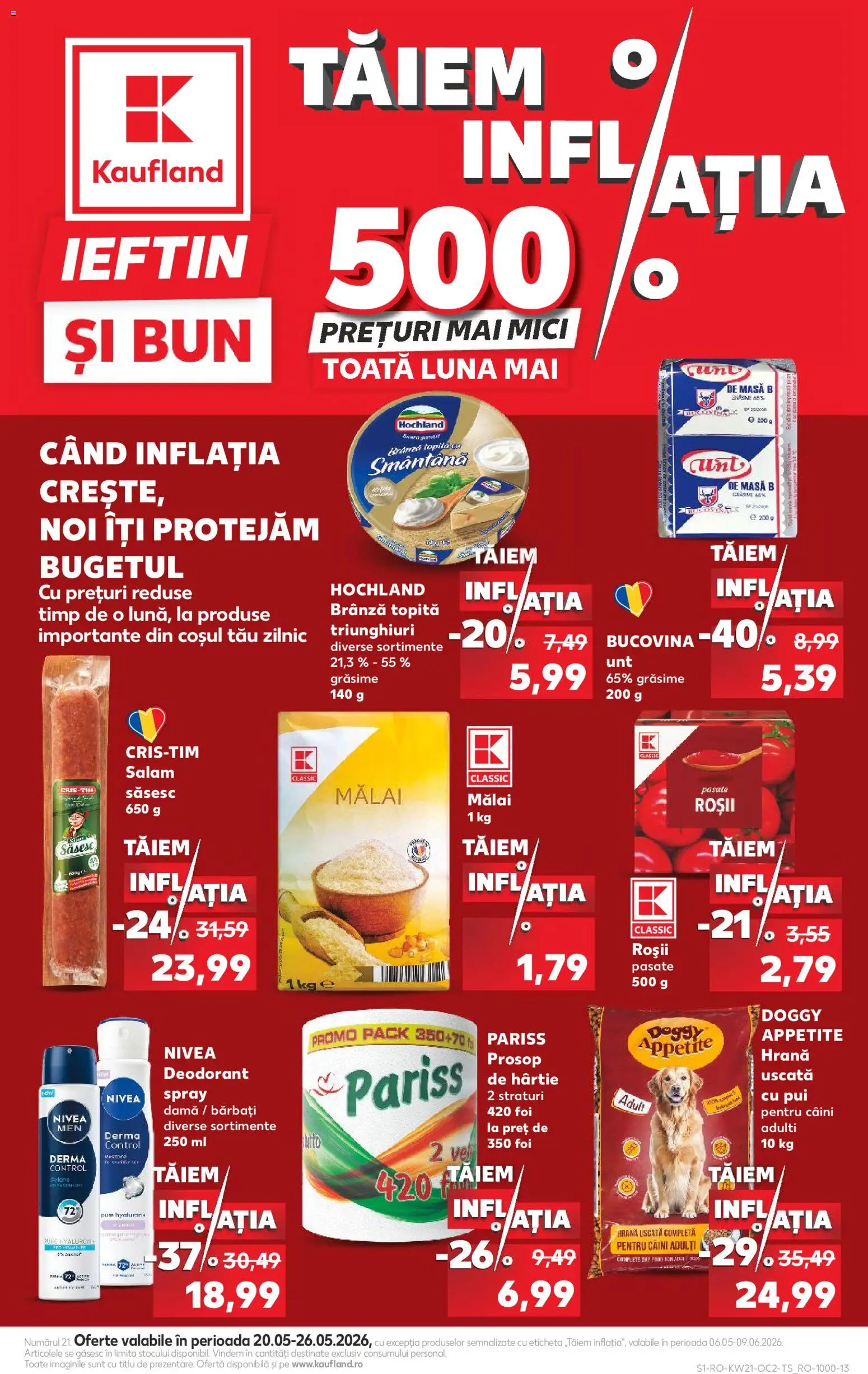 Catalog Kaufland 20 - 25 Mai 2026 | Pagina 1 | Produse: Unt, Salam, Deodorant, Roșii