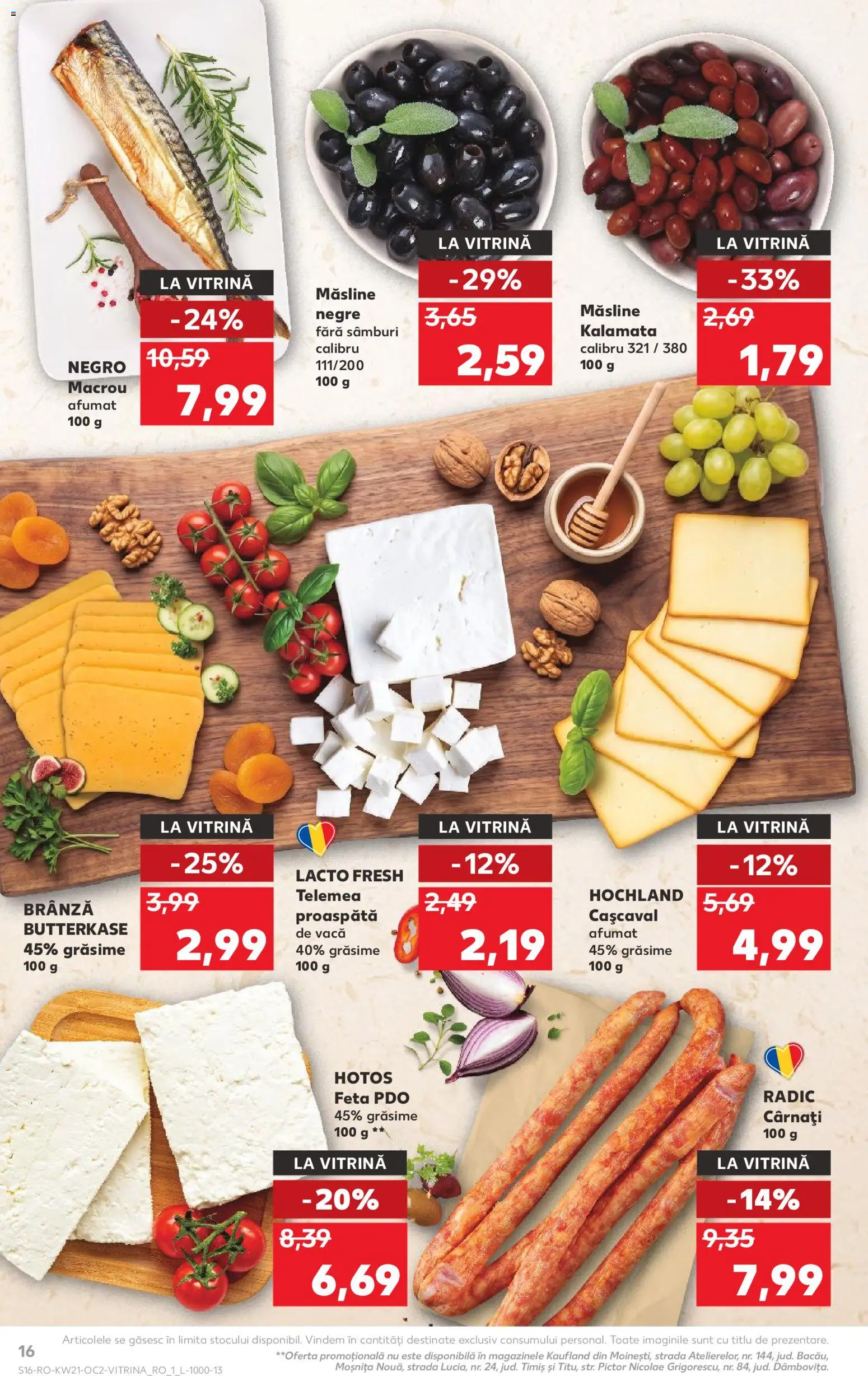 Catalog Kaufland 20 - 25 Mai 2026 | Pagina 16 | Produse: Hijyenik ped, Cașcaval, Măsline, Brânză