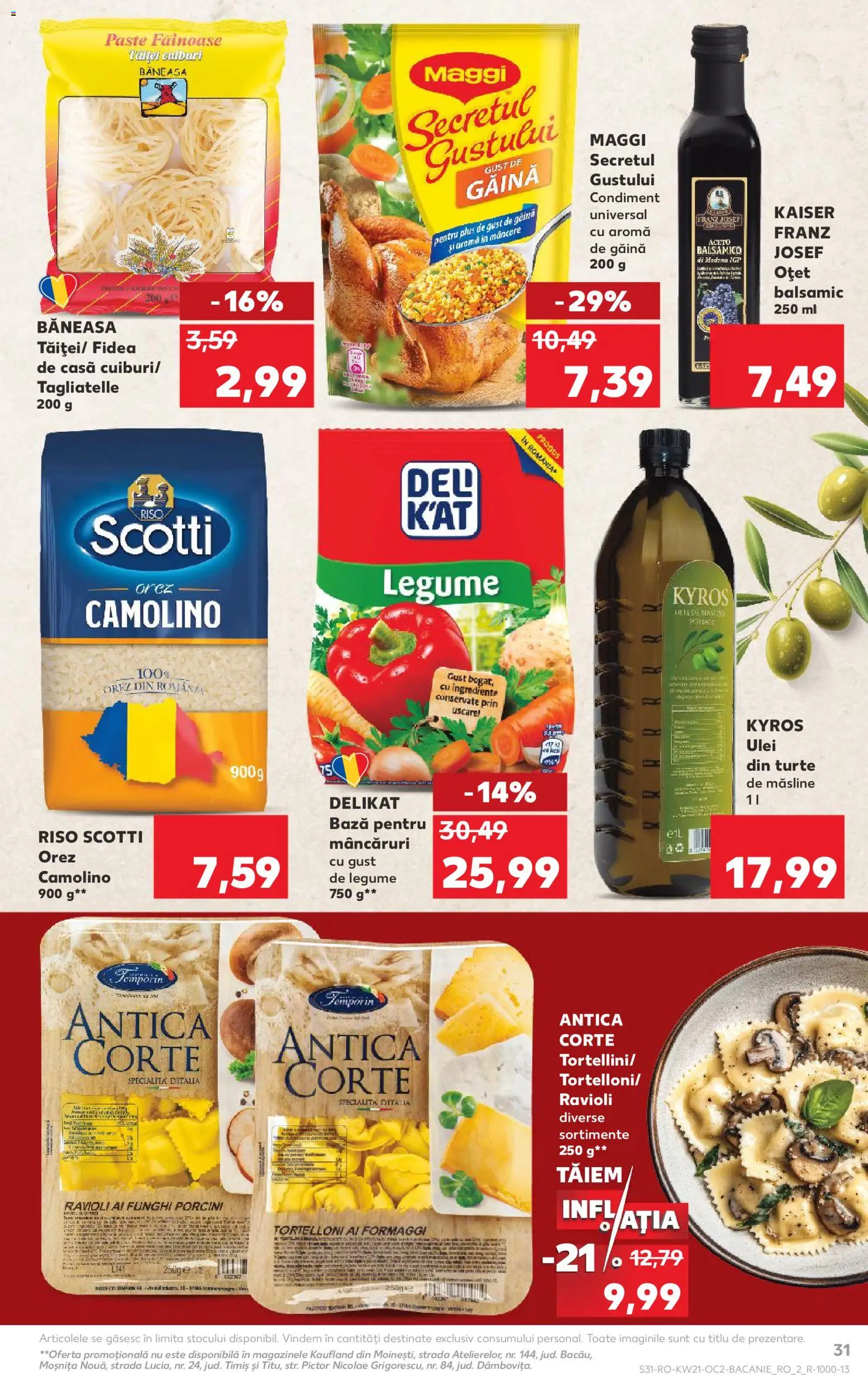 Catalog Kaufland 20 - 25 Mai 2026 | Pagina 31 | Produse: Măsline, Oțet, Paste, Legume