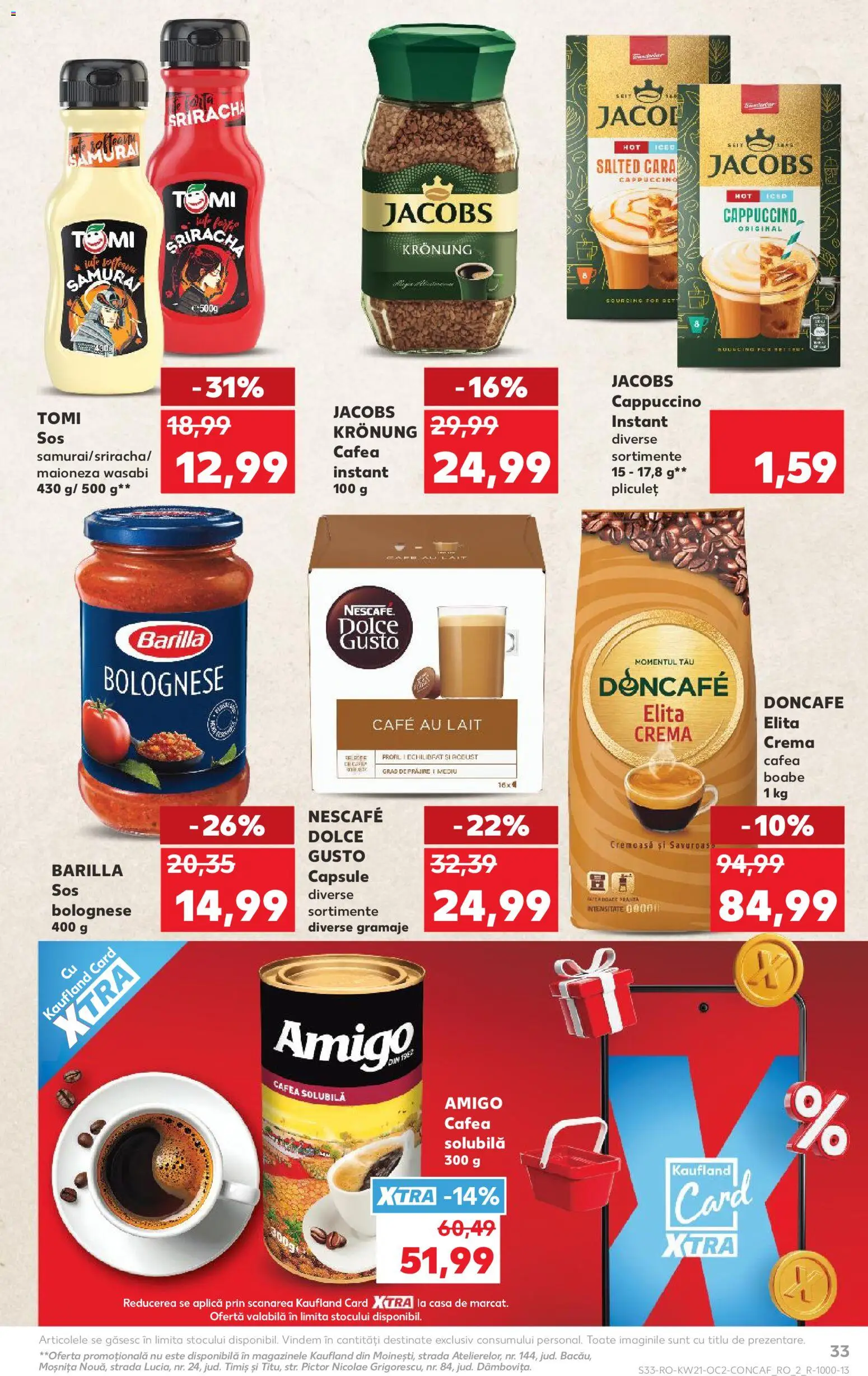 Catalog Kaufland 20 - 25 Mai 2026 | Pagina 33 | Produse: Cremă, Cafea, Maioneză, Sos