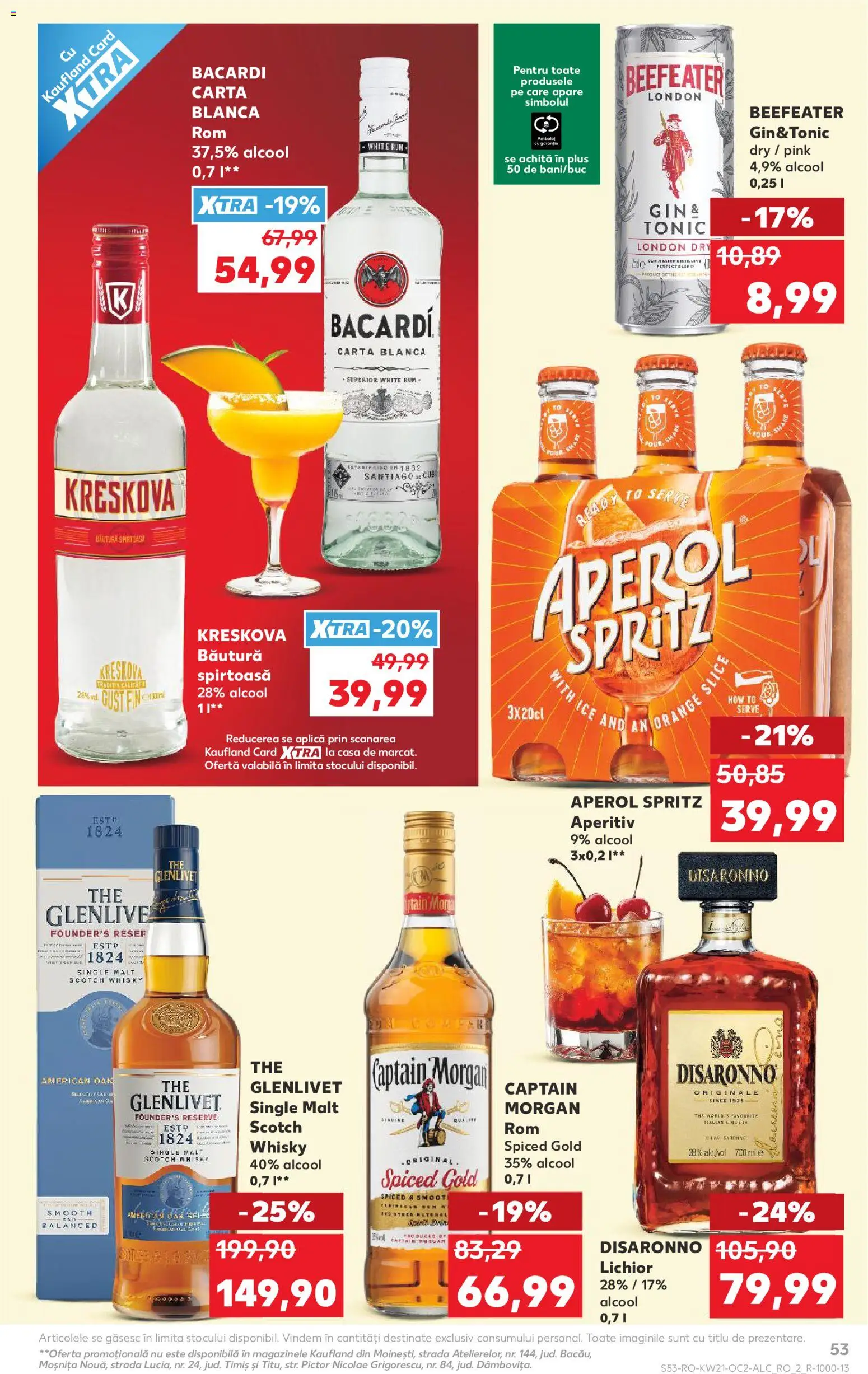 Catalog Kaufland 20 - 25 Mai 2026 | Pagina 53 | Produse: Lichior, Rom, Gin, Vodka