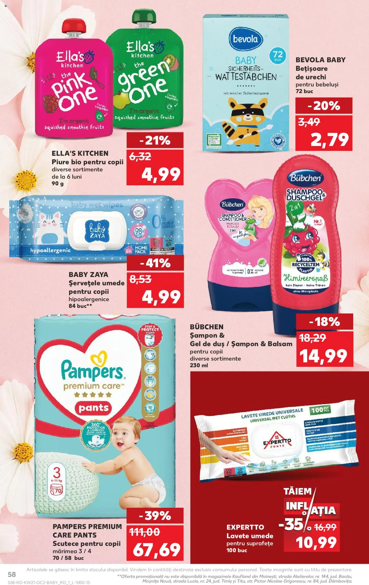 Catalog Kaufland 20 - 25 Mai 2026 | Pagina 58 | Produse: Pirinç gevreği, Balsam, Șervețele umede, Scutece