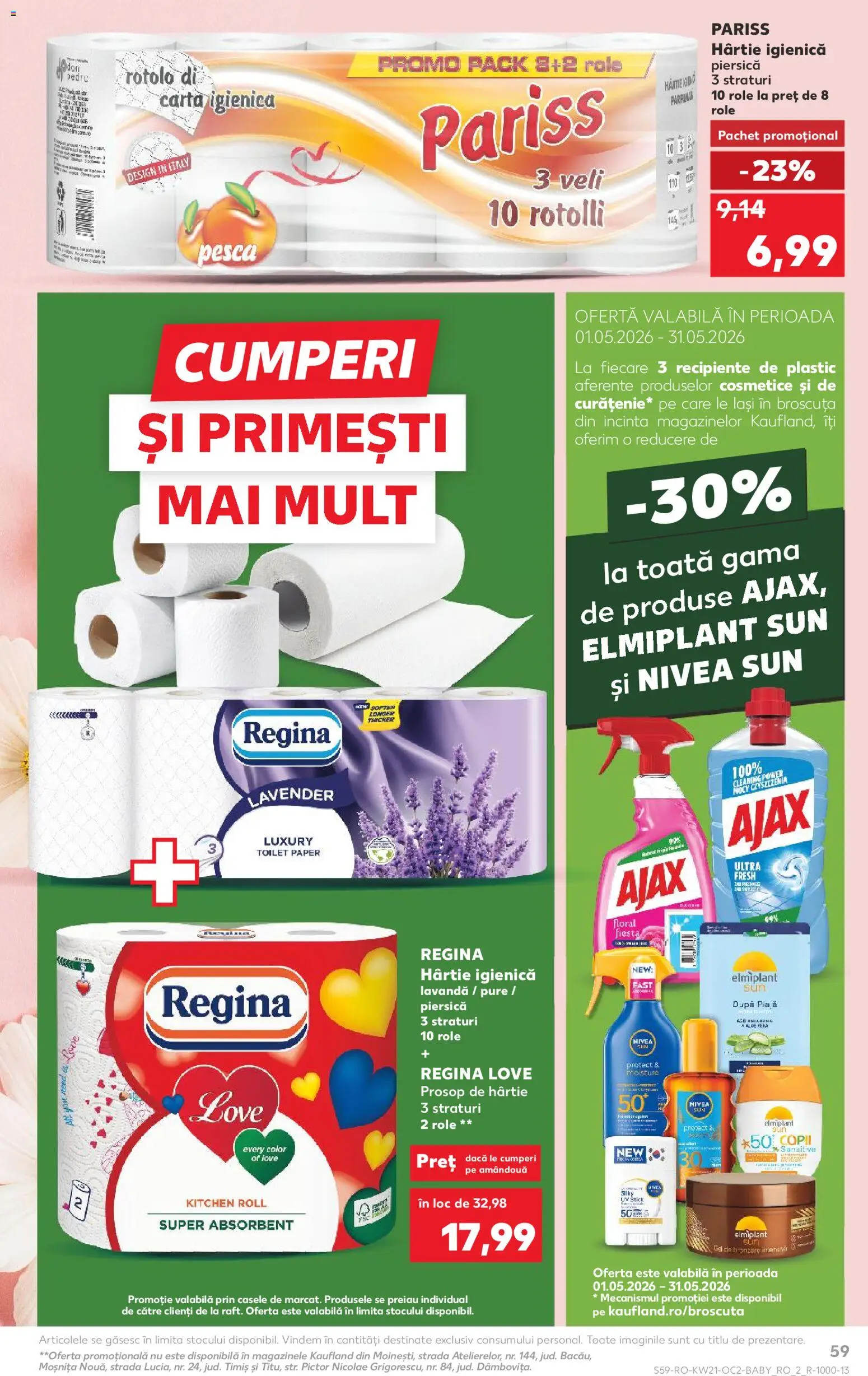 Catalog Kaufland 20 - 25 Mai 2026 | Pagina 59 | Produse: Piersică, Role, Recipiente, Protecție solară