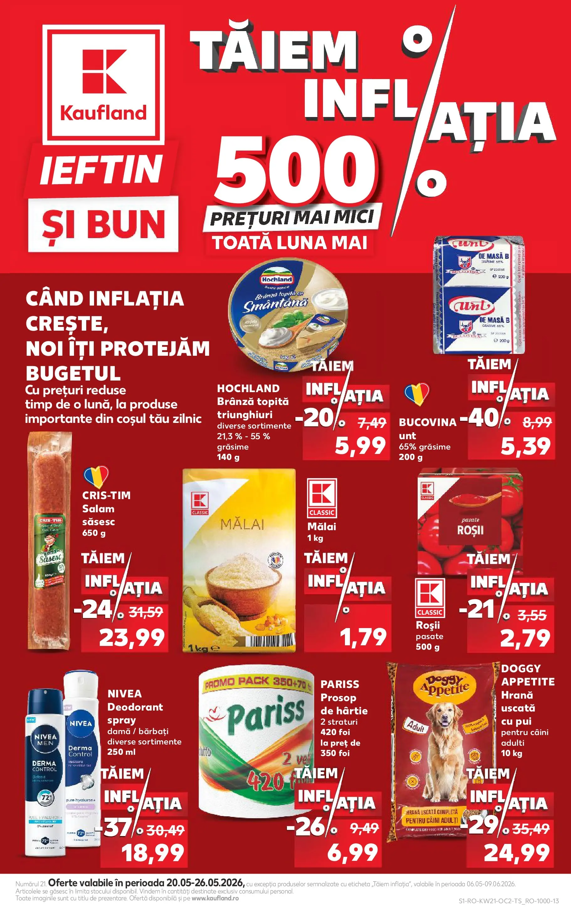Catalog Kaufland 20 - 25 Mai 2026 | Pagina 1 | Produse: Hacıyatmaz Kedi Oyuncağı, Unt, Salam, Deodorant