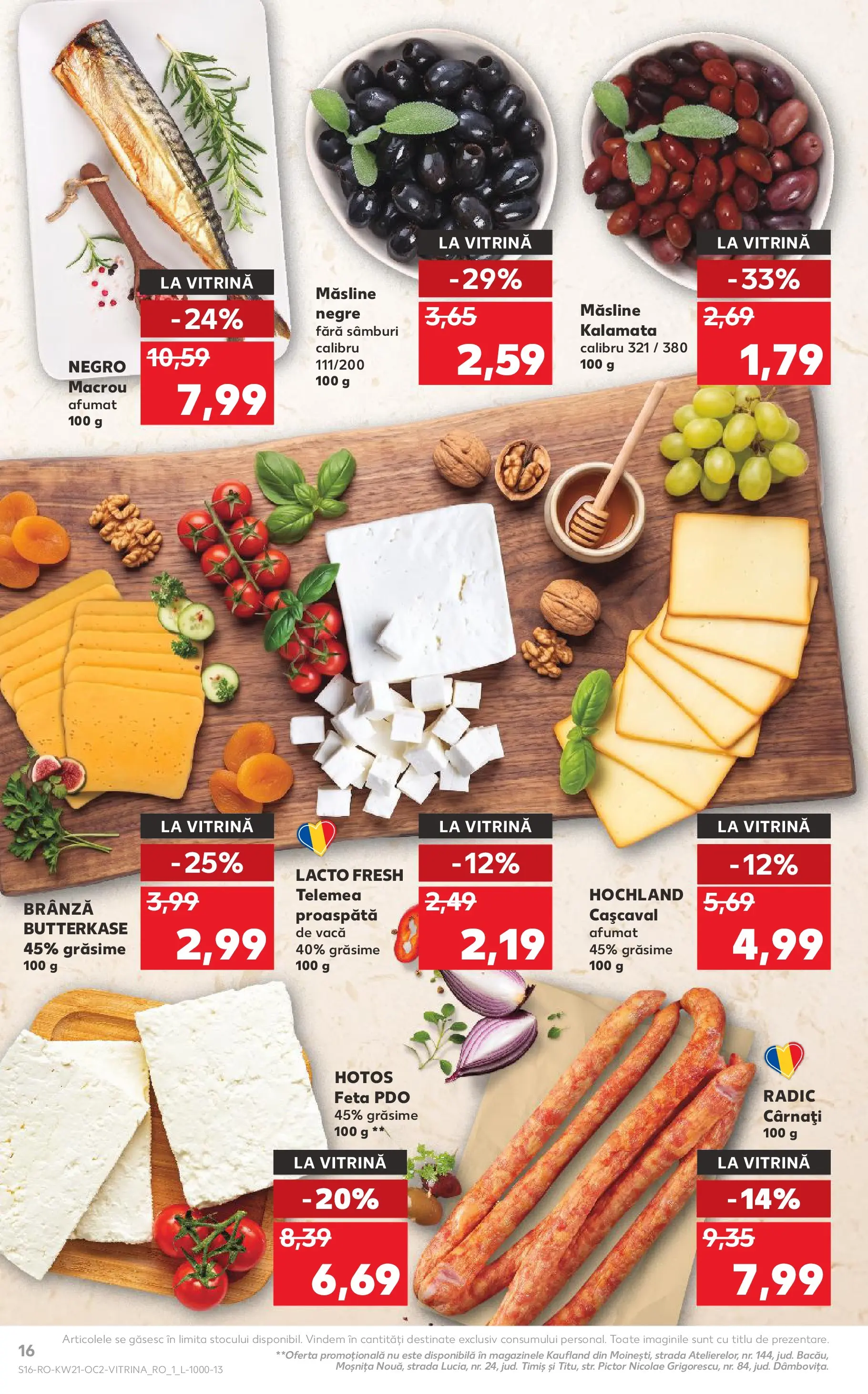 Catalog Kaufland 20 - 25 Mai 2026 | Pagina 16 | Produse: Hijyenik ped, Vitrină, Cașcaval, Brânză