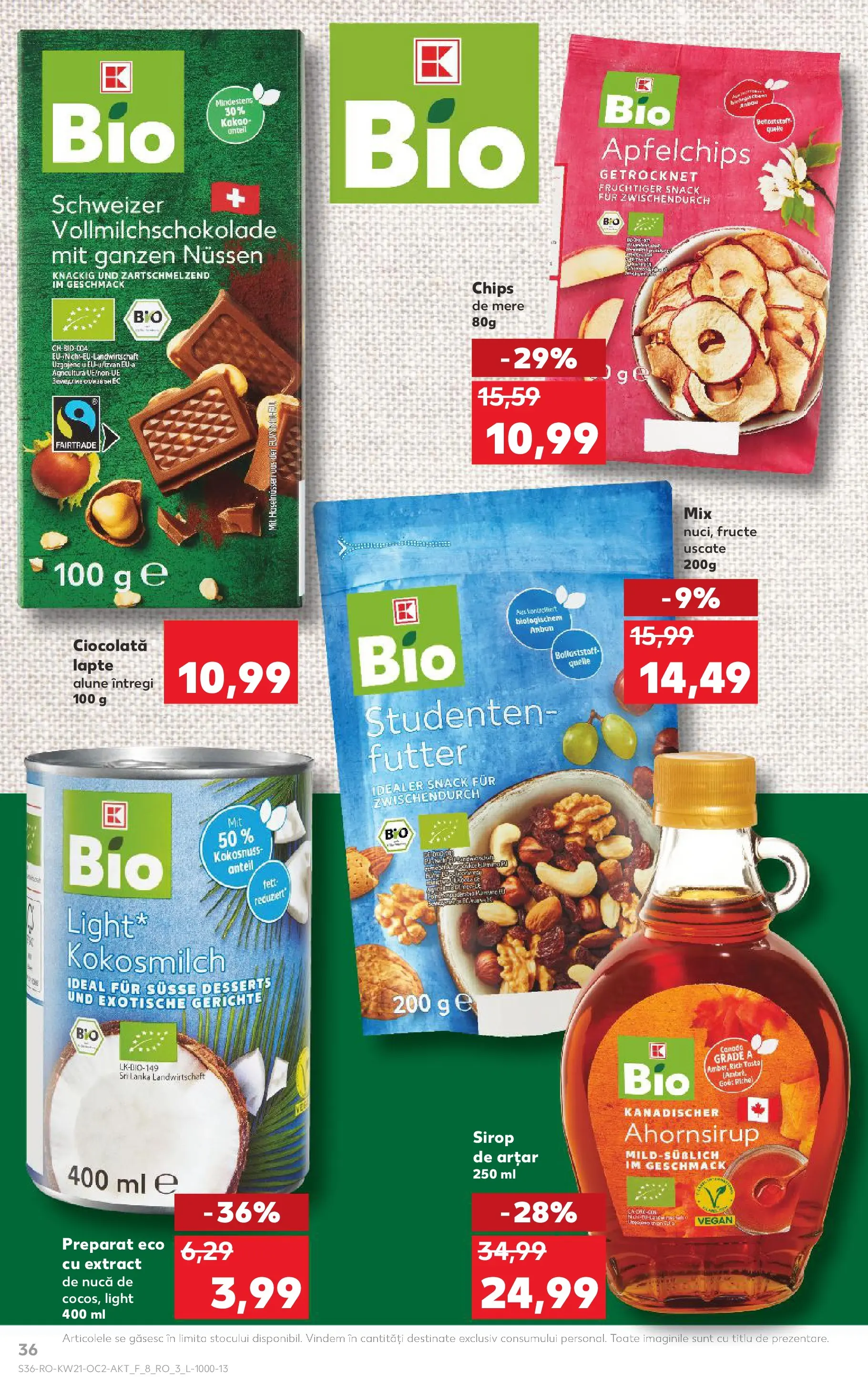 Catalog Kaufland 20 - 25 Mai 2026 | Pagina 36 | Produse: Alune, Lapte, Sirop, Fructe