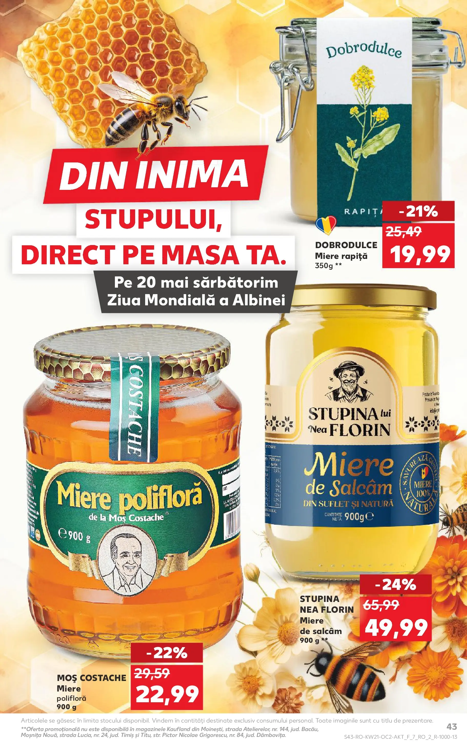 Catalog Kaufland 20 - 25 Mai 2026 | Pagina 43 | Produse: Masă, Miere polifloră