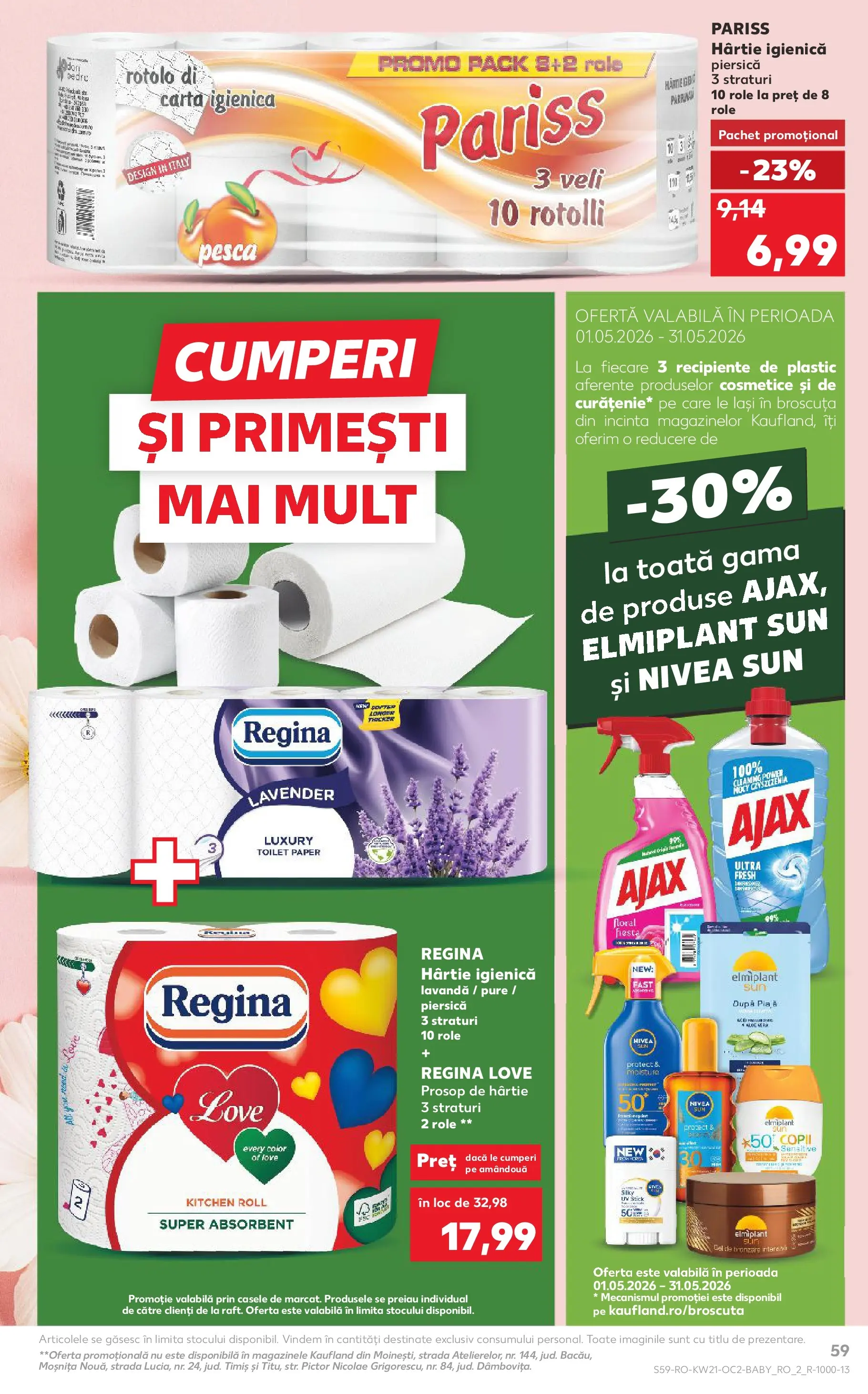 Catalog Kaufland 20 - 25 Mai 2026 | Pagina 59 | Produse: Aloe vera, Role, Protecție solară, Detergent