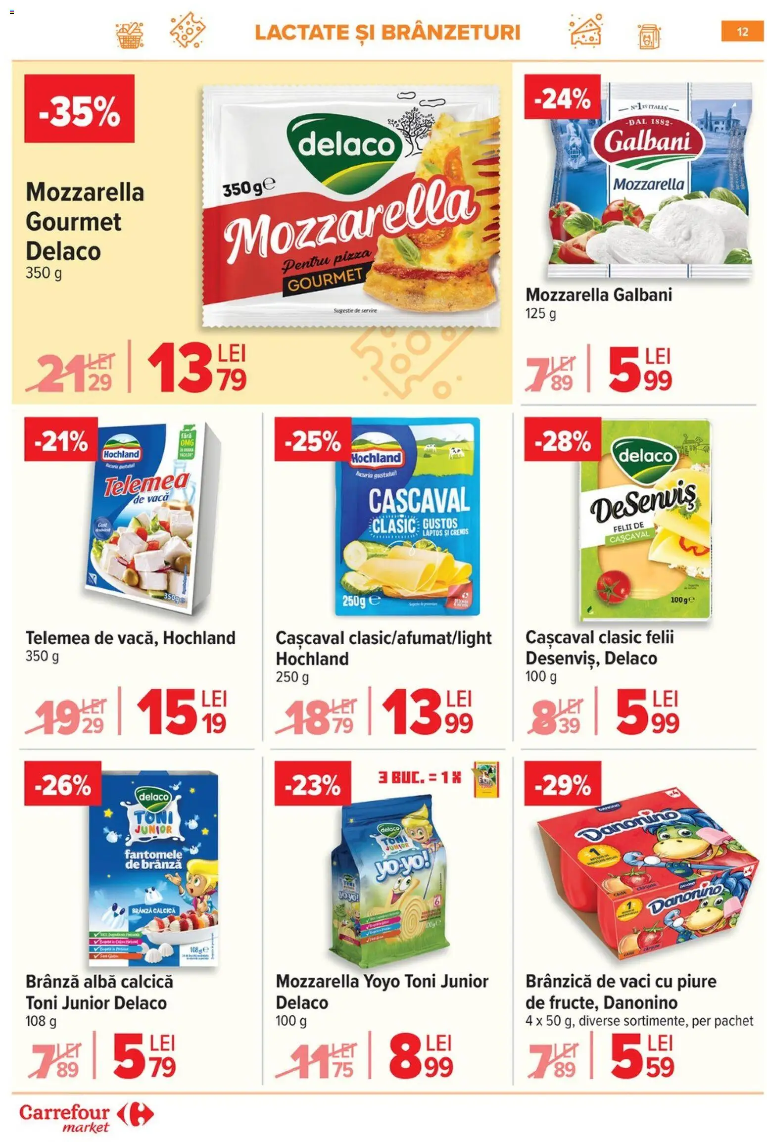 Catalog Carrefour 20 Mai - 1 Iunie 2026 | Pagina 12 | Produse: Light Kedi Konservesi, Cașcaval, Mozzarella, Pizza