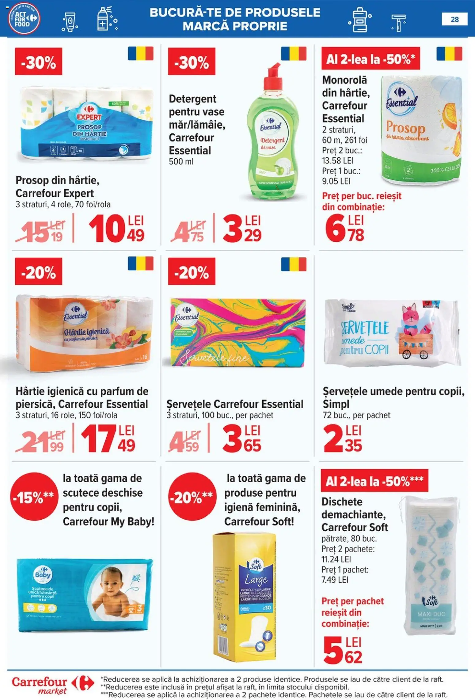 Catalog Carrefour 20 Mai - 1 Iunie 2026 | Pagina 28 | Produse: Parfum, Detergent, Șervețele umede, Scutece