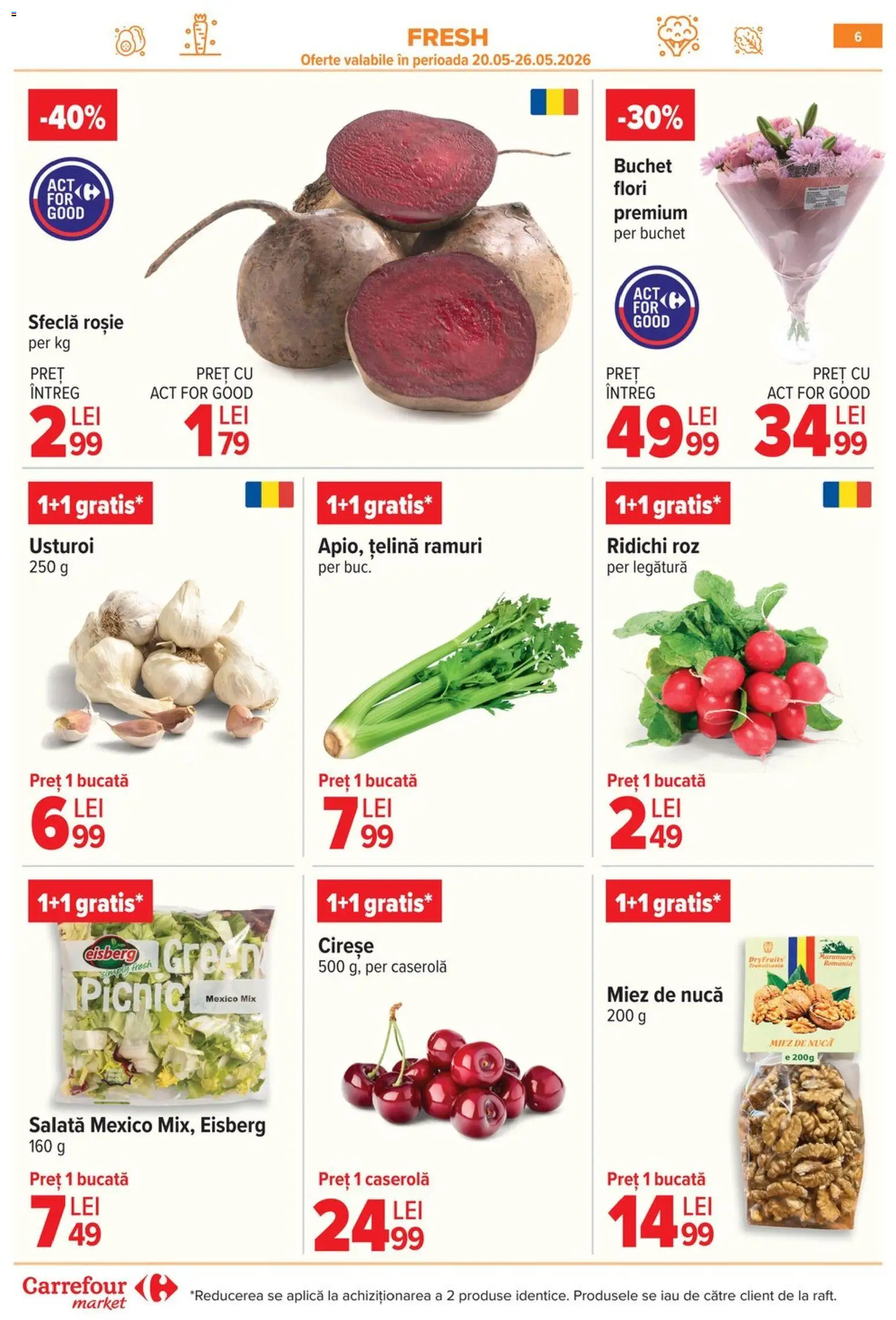 Catalog Carrefour 20 Mai - 1 Iunie 2026 | Pagina 6 | Produse: Țelină, Sıcak çikolata, Cireșe, Salată