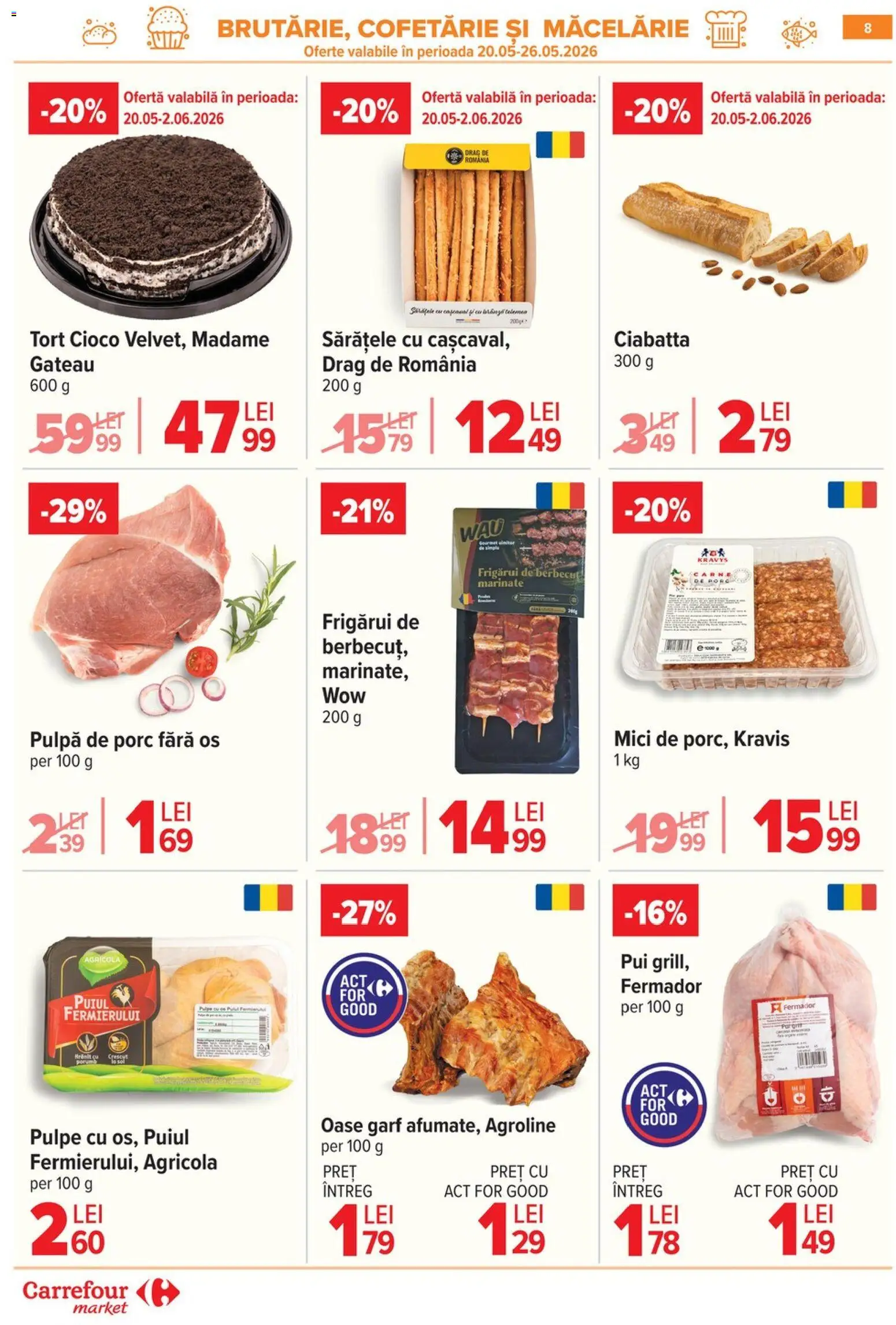 Catalog Carrefour 20 Mai - 1 Iunie 2026 | Pagina 8 | Produse: Hacıyatmaz Kedi Oyuncağı, Mici, Tort