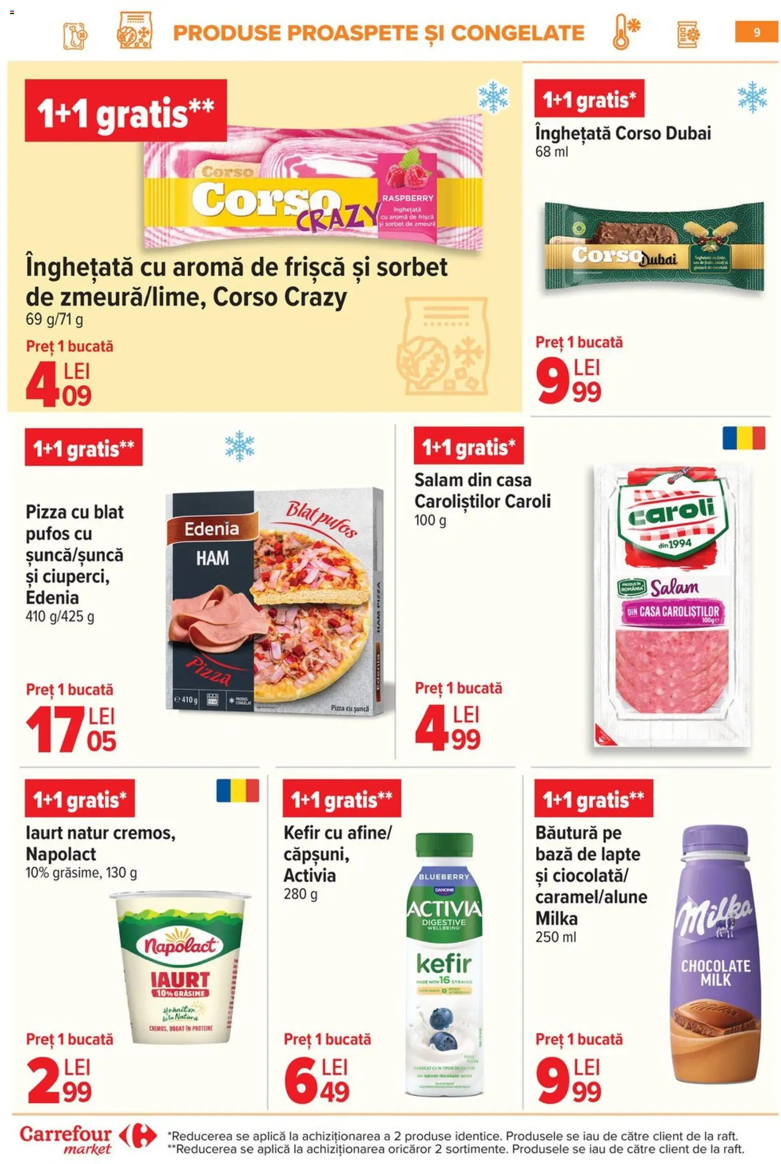 Catalog Carrefour 20 Mai - 1 Iunie 2026 | Pagina 9 | Produse: Masaüstü kılıfı, Iaurt, Salam, Înghețată