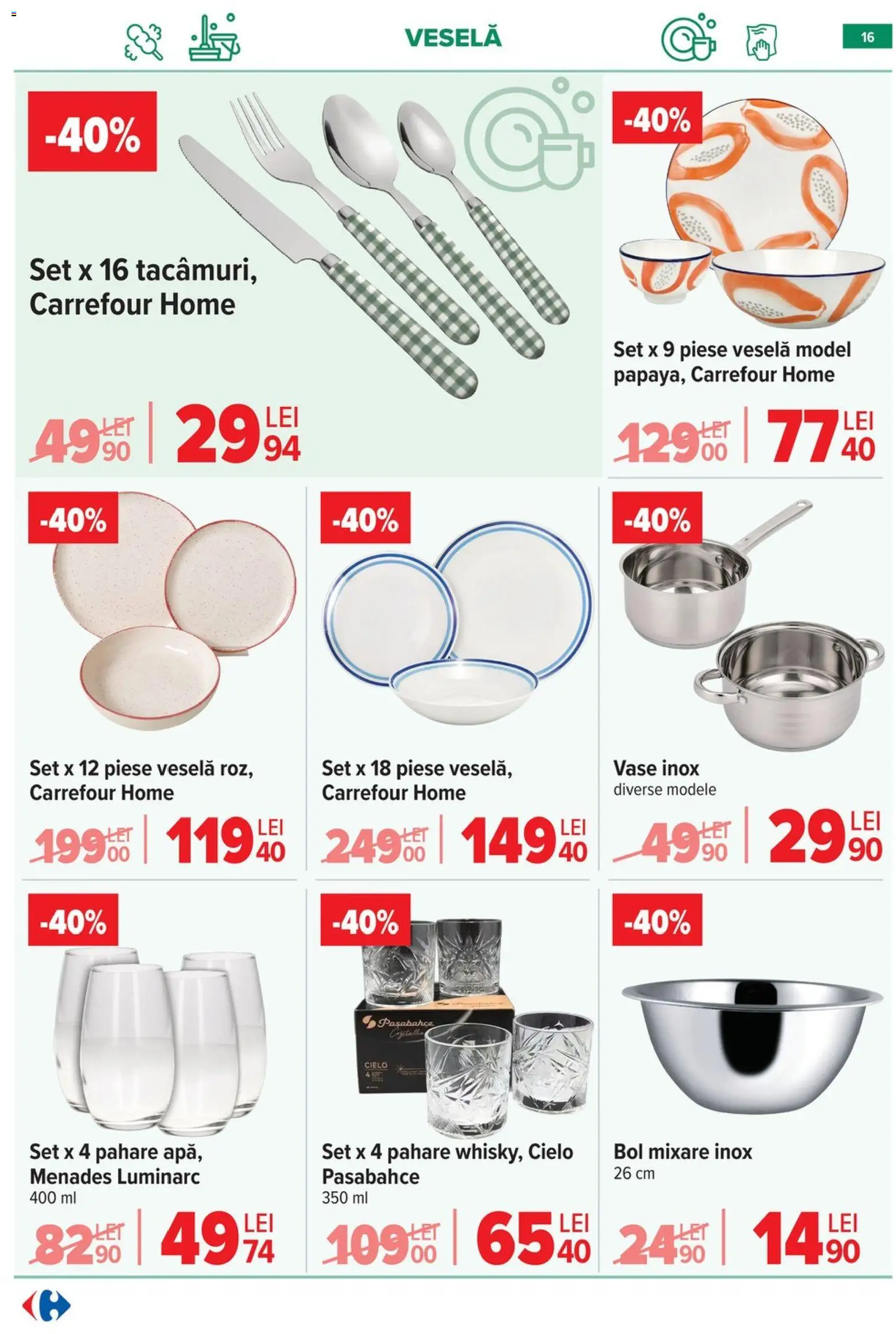 Catalog Carrefour 20 Mai - 1 Iunie 2026 | Pagina 15 | Produse: Pahare, Bol