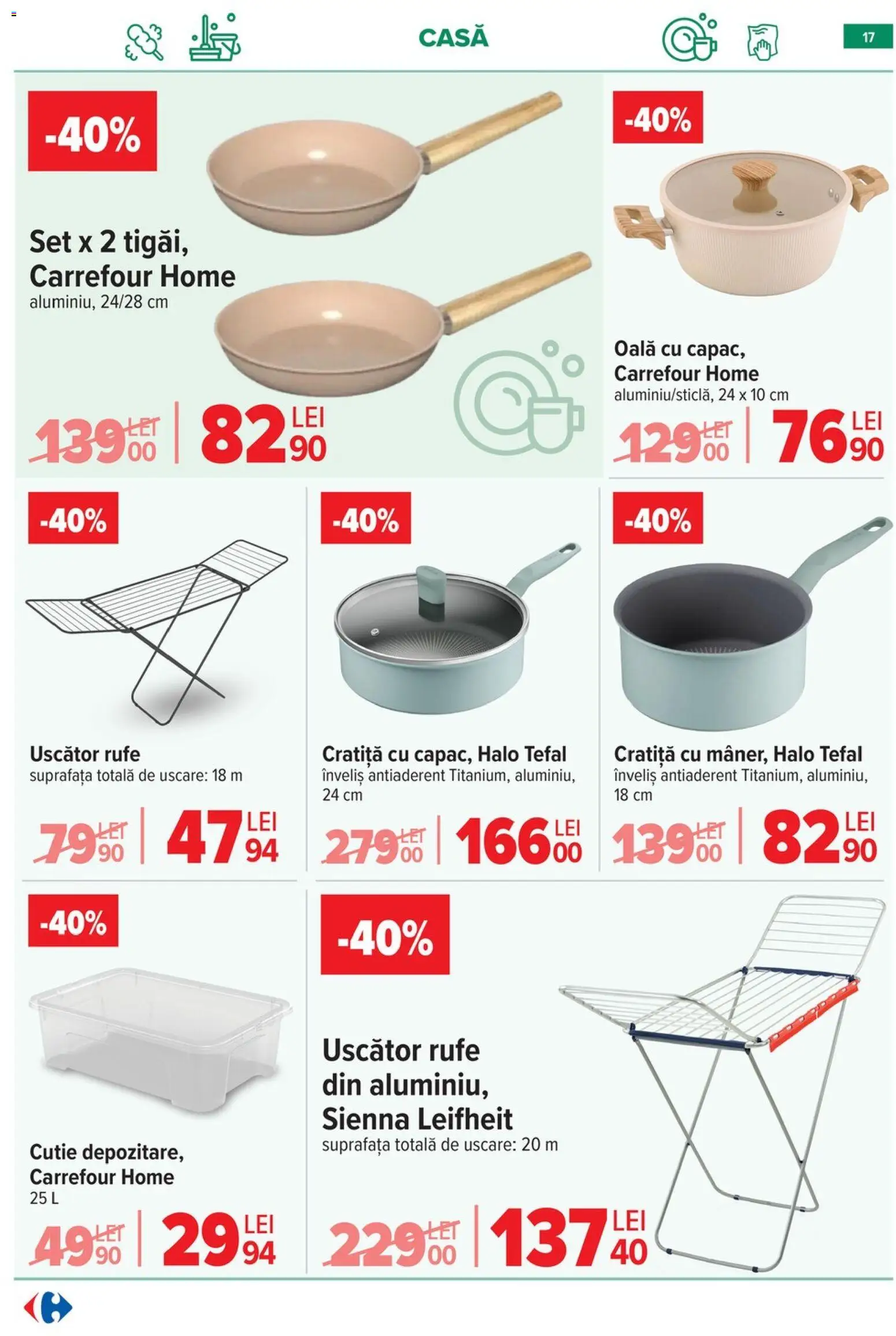 Catalog Carrefour 20 Mai - 1 Iunie 2026 | Pagina 16 | Produse: Uscător, Cratiță, Oală, Cutie