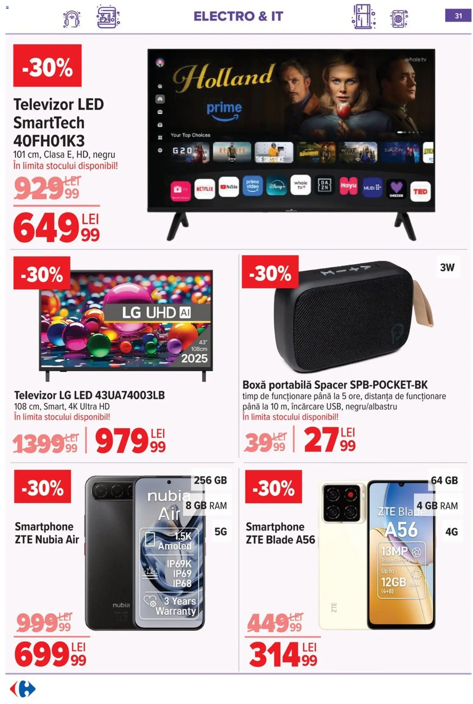 Catalog Carrefour 20 Mai - 1 Iunie 2026 | Pagina 30 | Produse: Smartphone, Video, Cameră, Babak