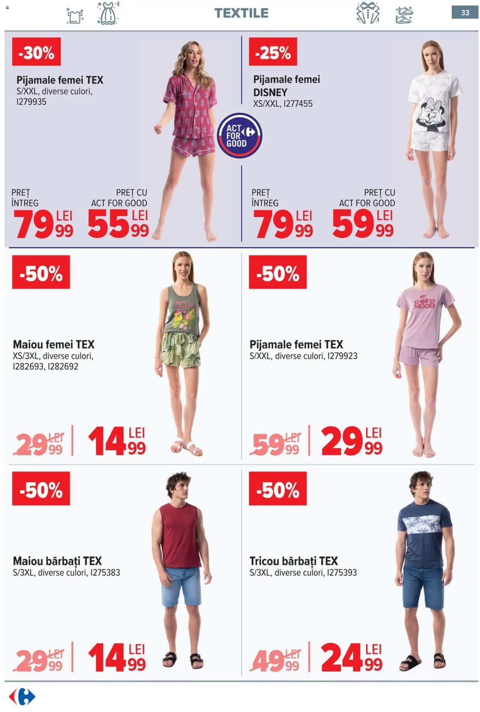 Catalog Carrefour 20 Mai - 1 Iunie 2026 | Pagina 32 | Produse: Tricou, Maiou, Pijamale