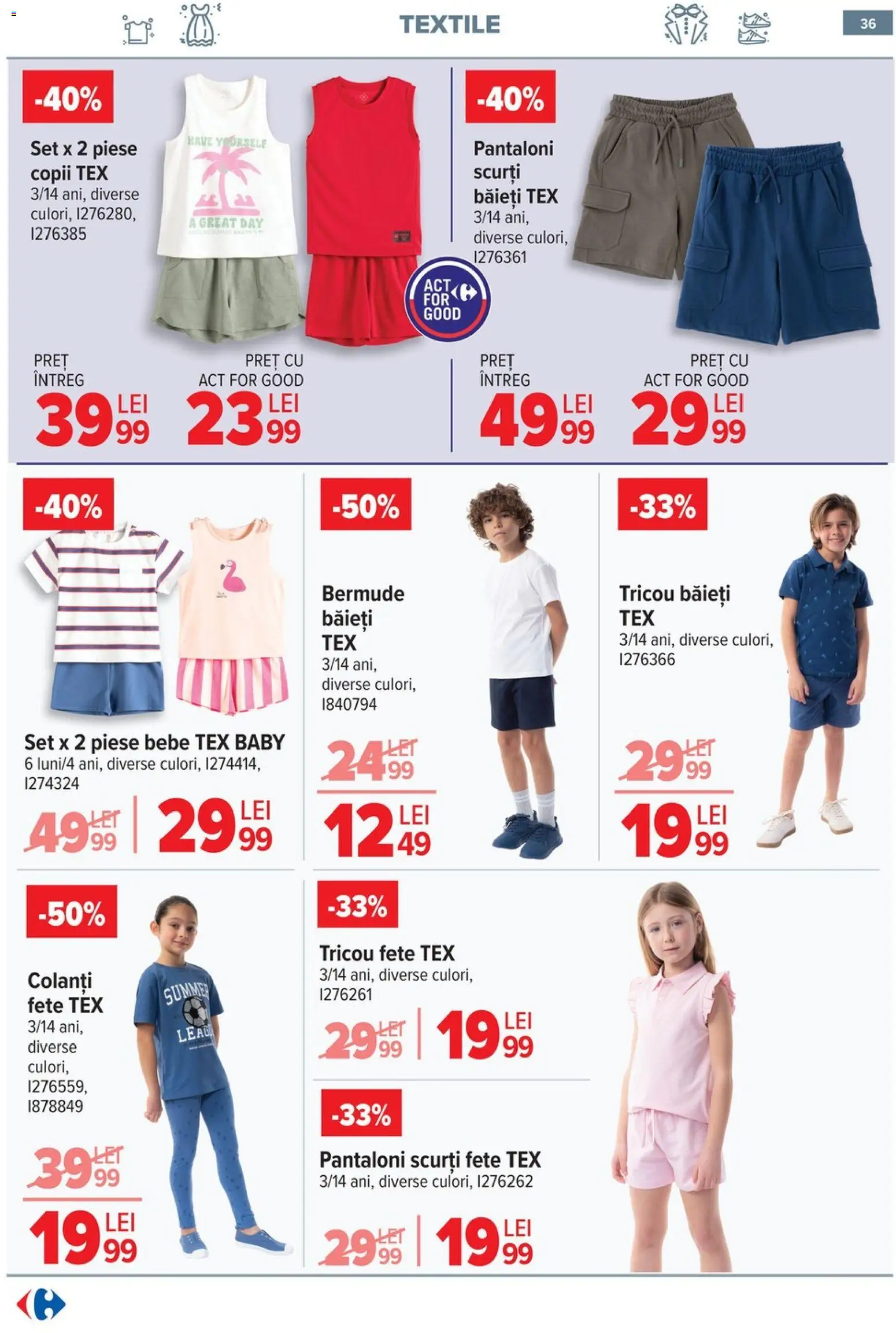 Catalog Carrefour 20 Mai - 1 Iunie 2026 | Pagina 35 | Produse: Tricou, Pantaloni, Pantaloni scurți, Colanți