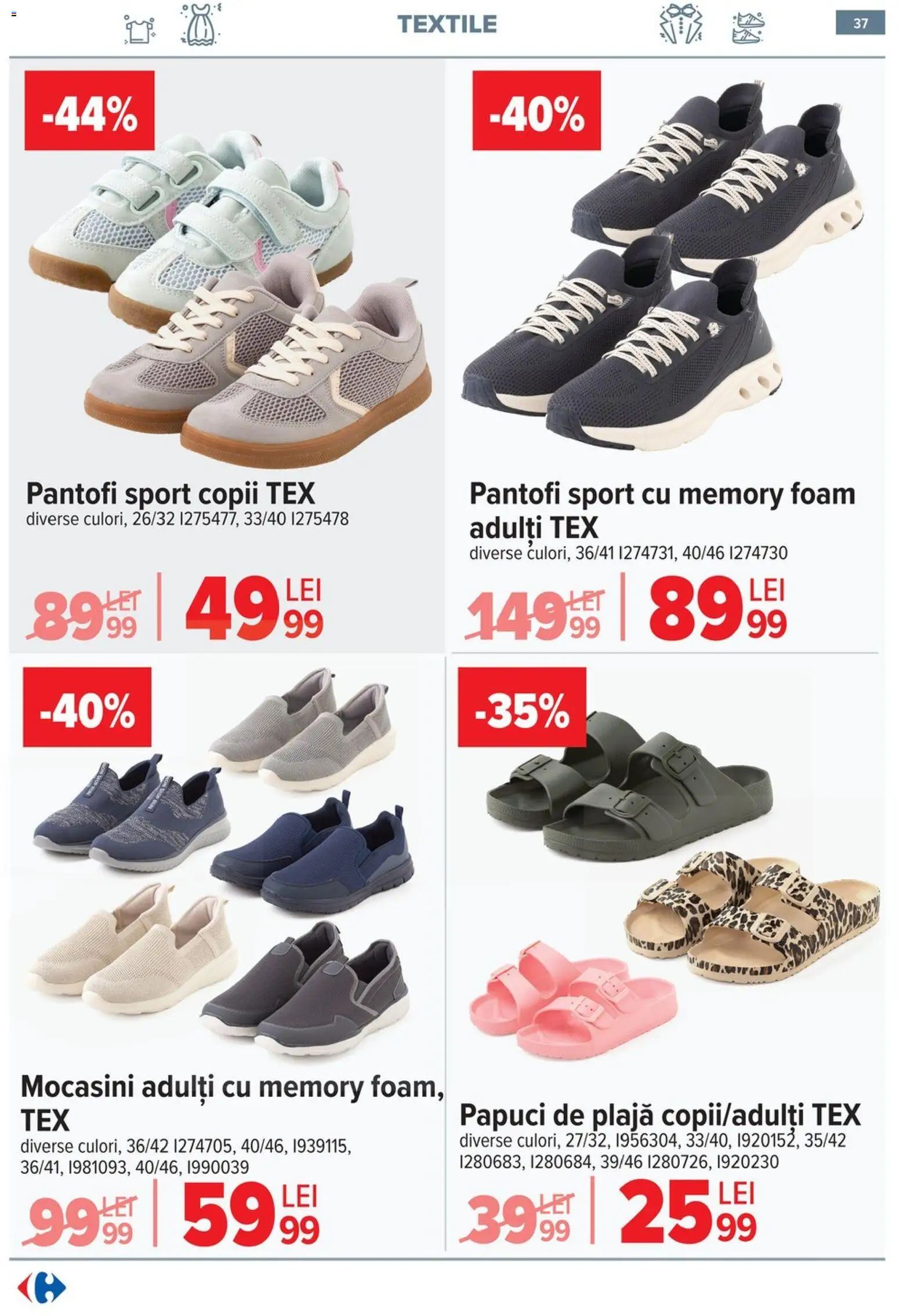Catalog Carrefour 20 Mai - 1 Iunie 2026 | Pagina 36 | Produse: Pantofi, Mocasini, Papuci