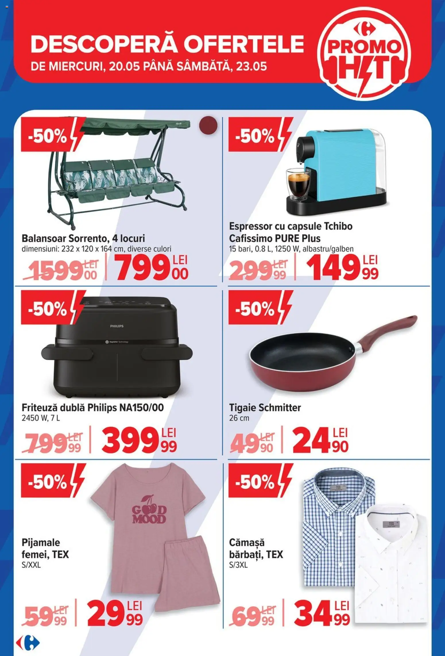 Catalog Carrefour 20 Mai - 1 Iunie 2026 | Pagina 5 | Produse: Espressor, Enginar, Friteuză, Pijamale