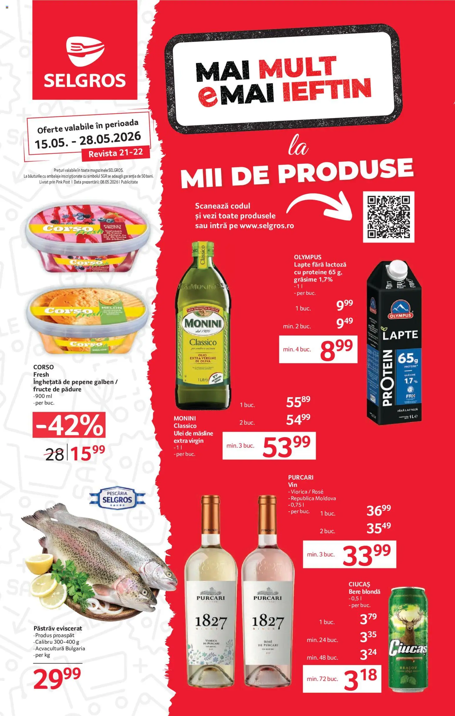 Catalog Selgros 15 - 27 Mai 2026 | Pagina 1 | Produse: Pepene Galben, Ulei, Bere, Fructe