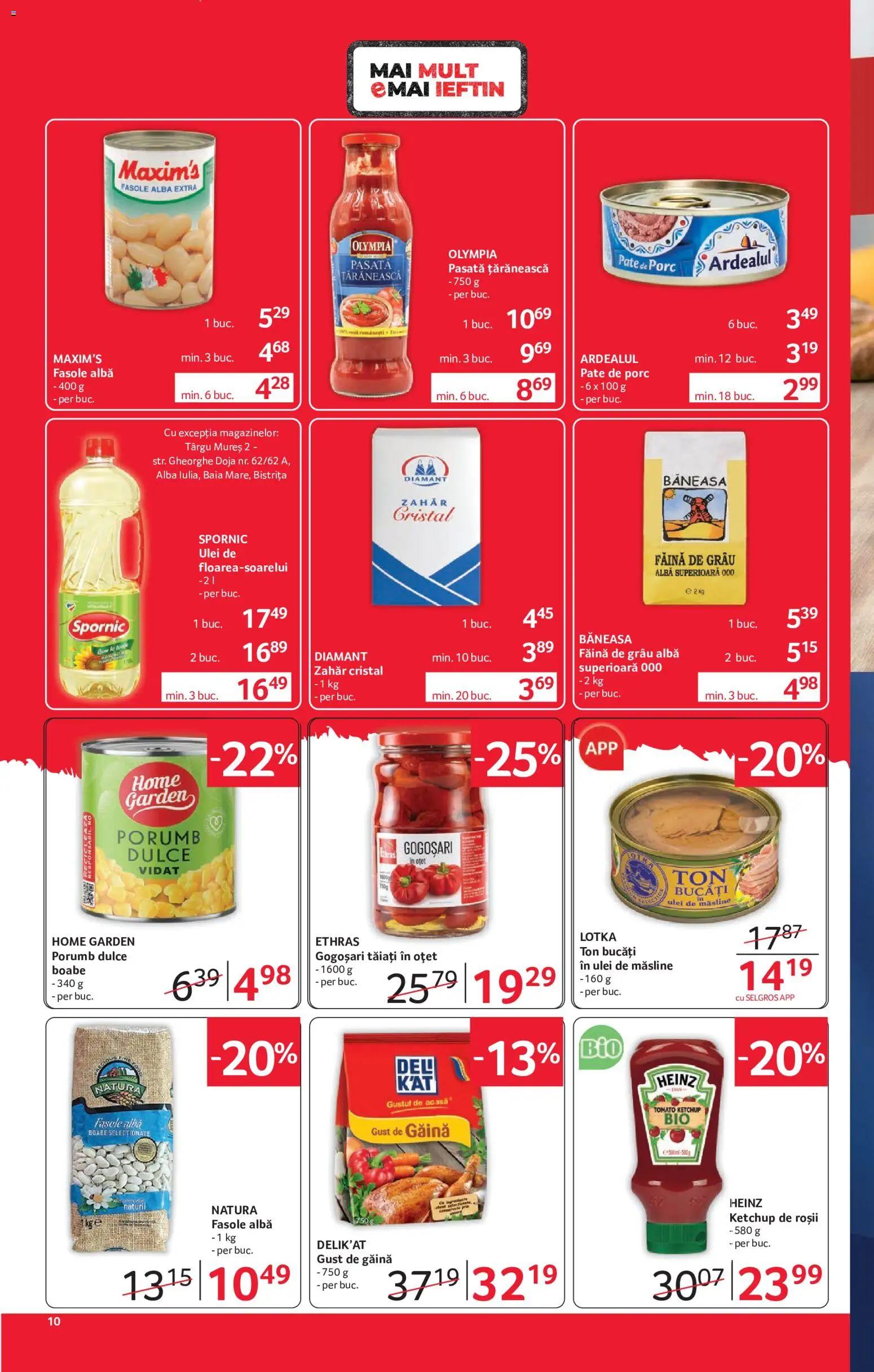Catalog Selgros 15 - 27 Mai 2026 | Pagina 10 | Produse: Măsline, Porumb, Fasole albă, Zahăr