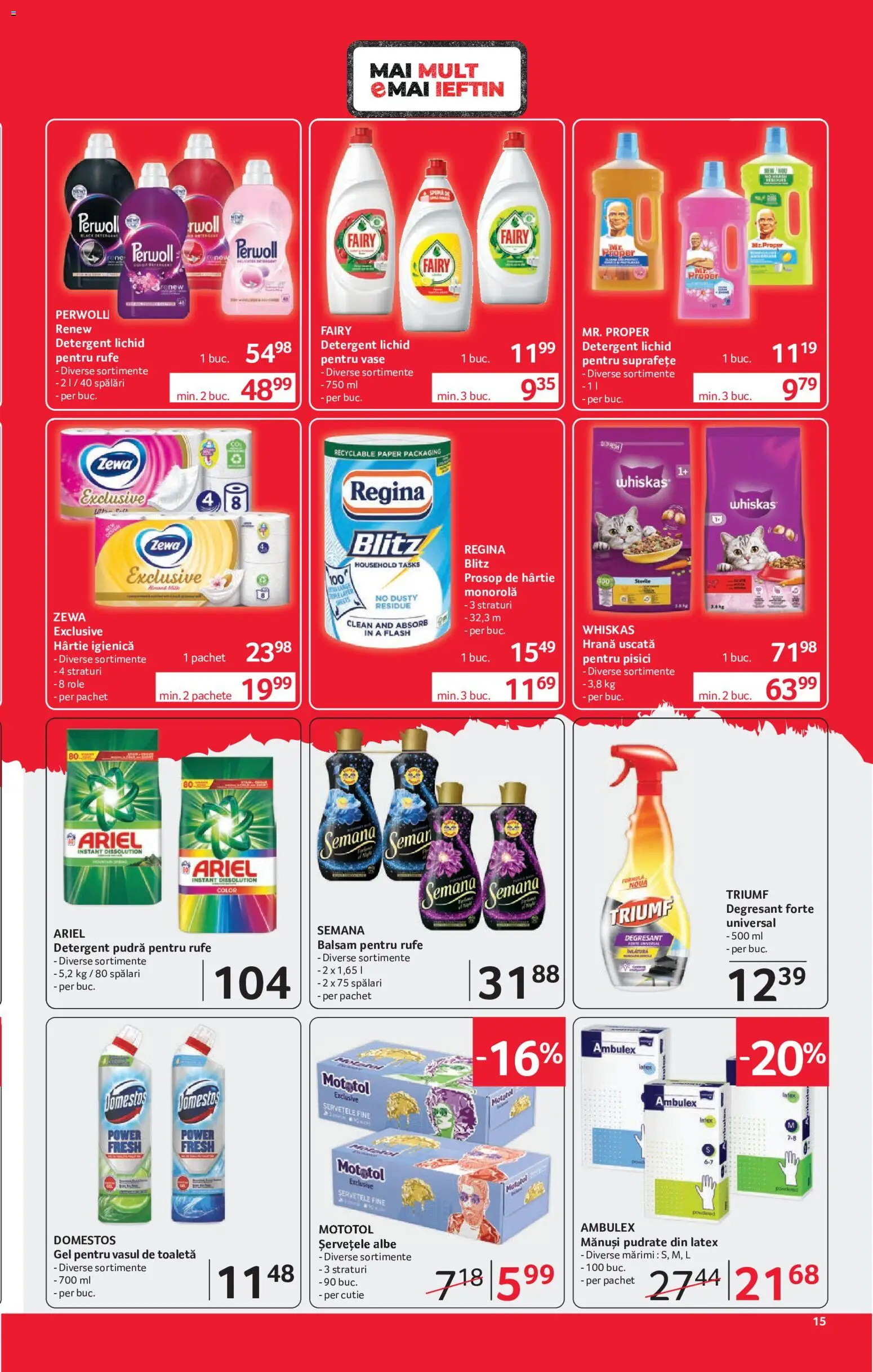 Catalog Selgros 15 - 27 Mai 2026 | Pagina 15 | Produse: Role, Pudră, Balsam, Yorgan