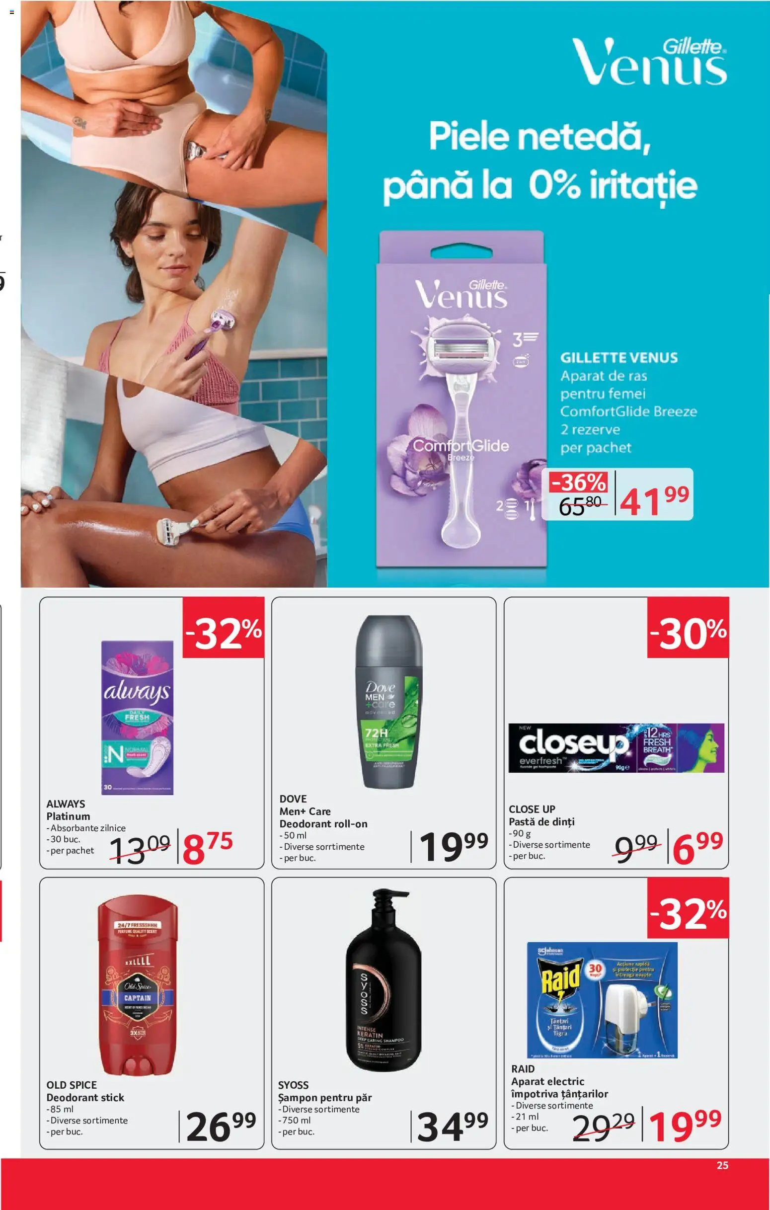 Catalog Selgros 15 - 27 Mai 2026 | Pagina 25 | Produse: Aparat De Ras, Șampon, Deodorant, Absorbante