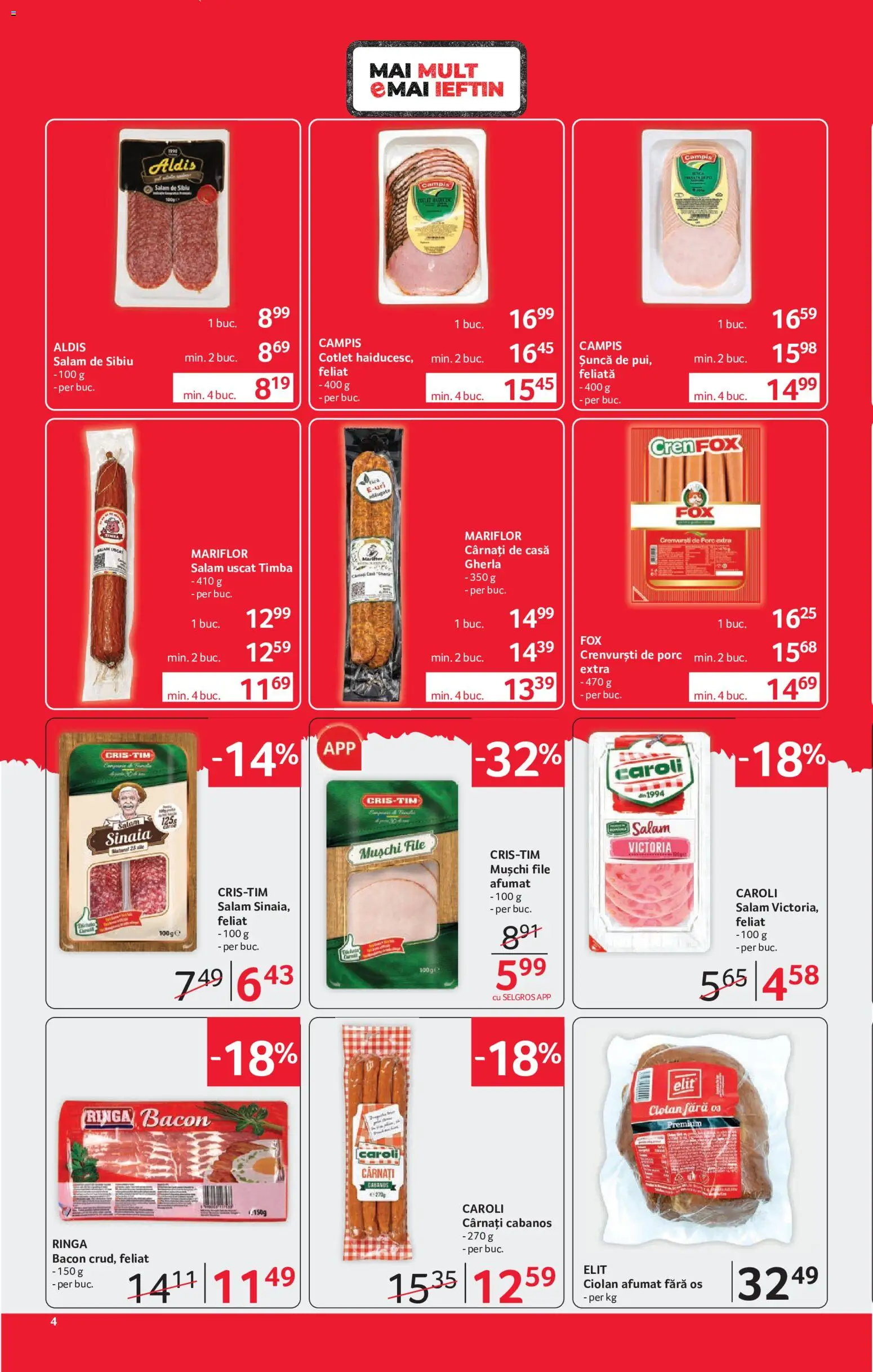 Catalog Selgros 15 - 27 Mai 2026 | Pagina 4 | Produse: Lait de coco, Crenvurști, Bacon, Salam