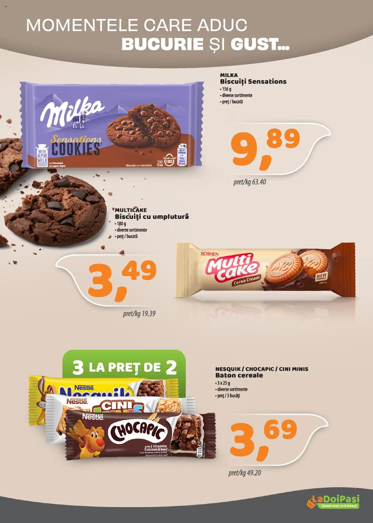 Catalog La Doi Pași 16 - 30 Mai 2026 | Pagina 6 | Produse: Lapte, Ciocolată, Cereale, Baton cereale