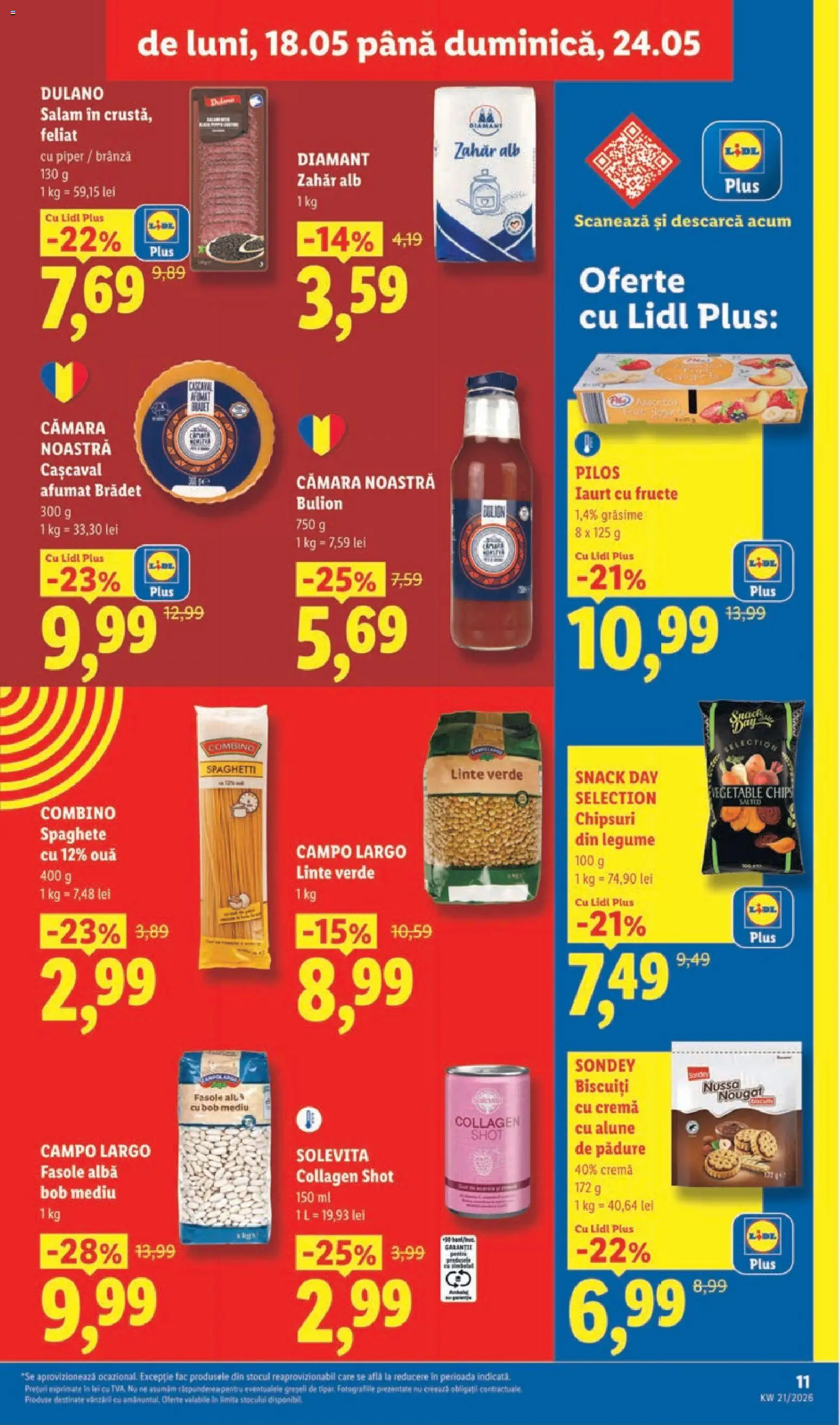 Catalog LIDL 18 - 23 Mai 2026 | Pagina 11 | Produse: Brânză, Salam, Fasole albă, Legume