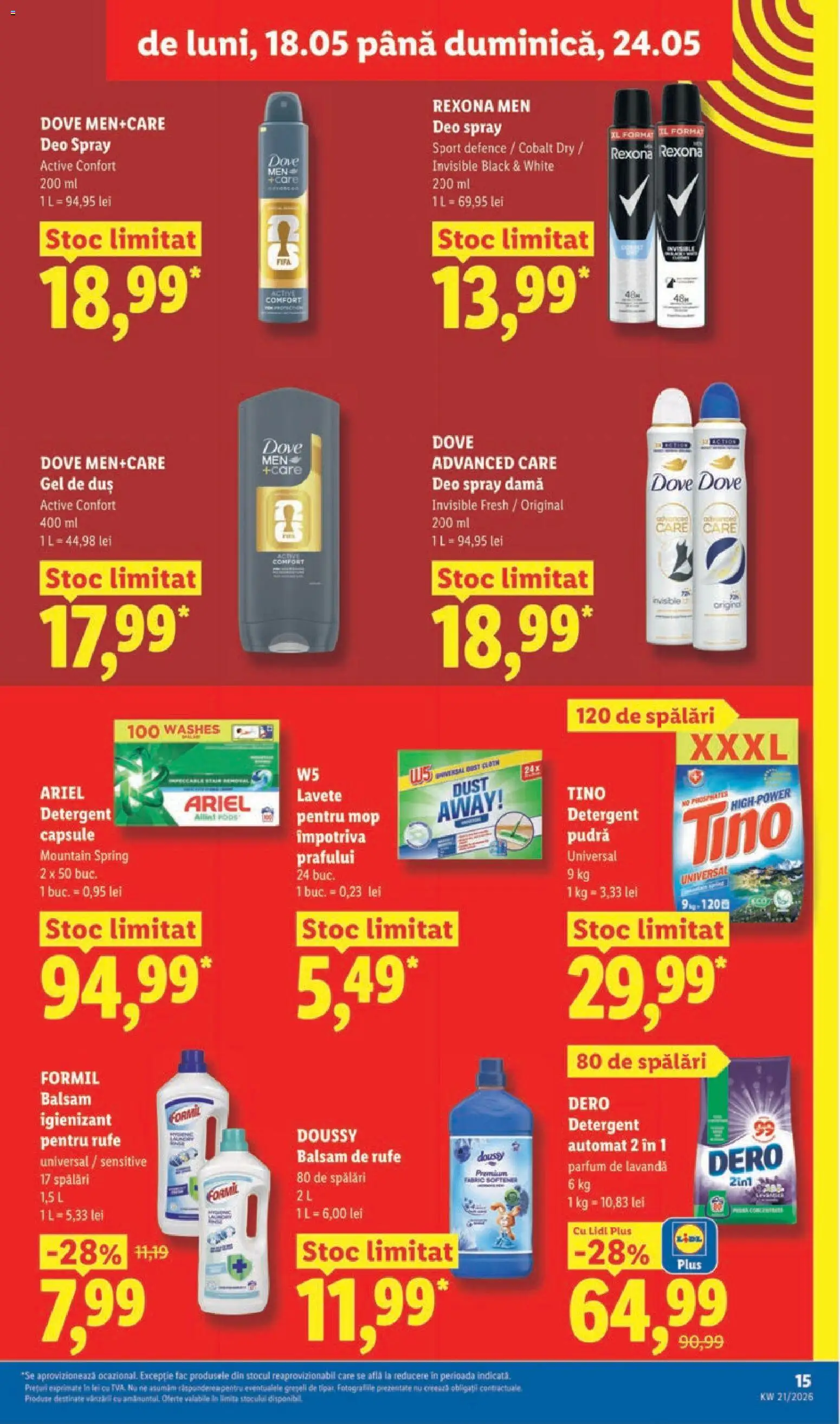 Catalog LIDL 18 - 23 Mai 2026 | Pagina 15 | Produse: Kedi Ödül Oyuncakları, Duș, Gel de duș, Lavete