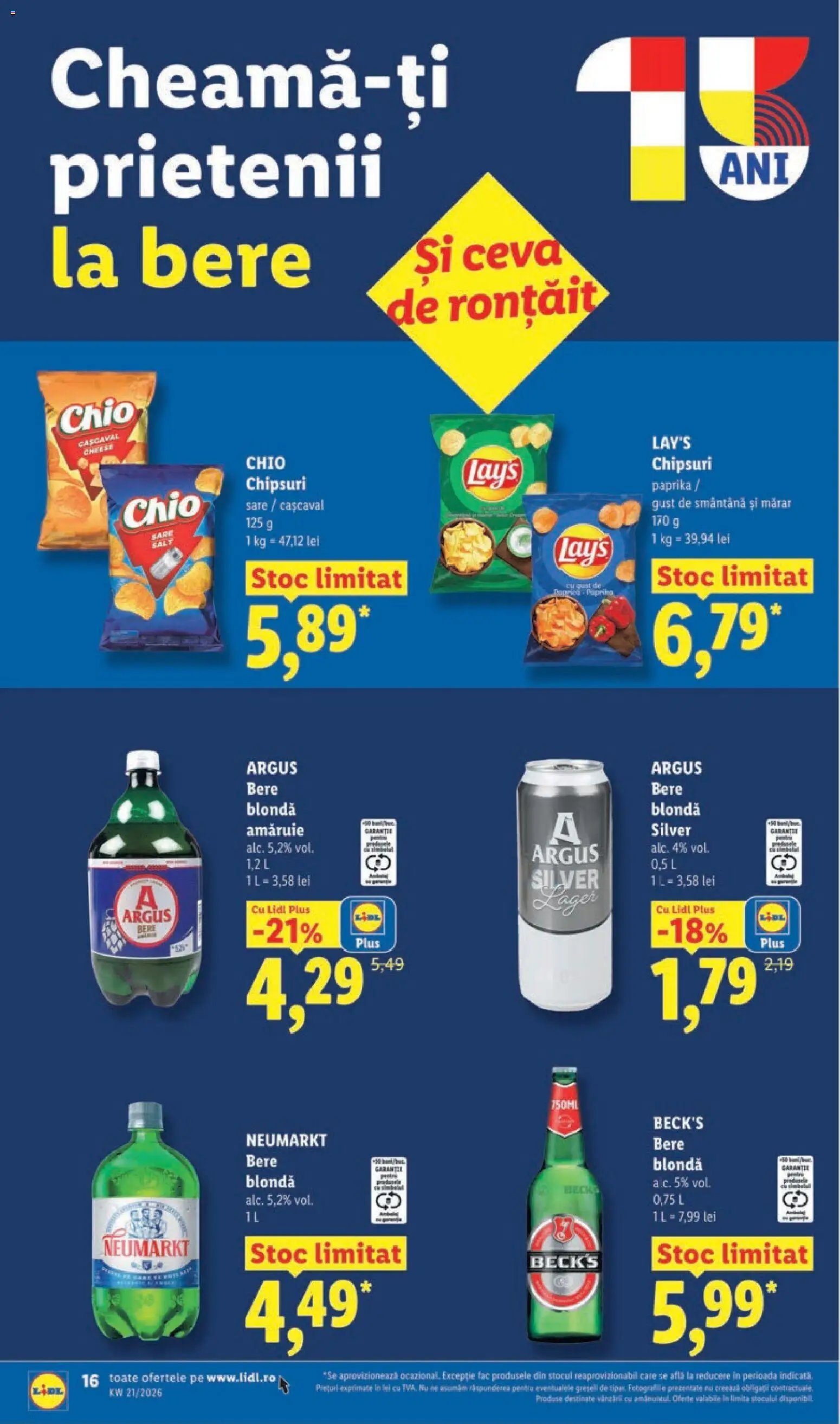 Catalog LIDL 18 - 23 Mai 2026 | Pagina 16 | Produse: Mărar, Cașcaval, Bere, Chipsuri