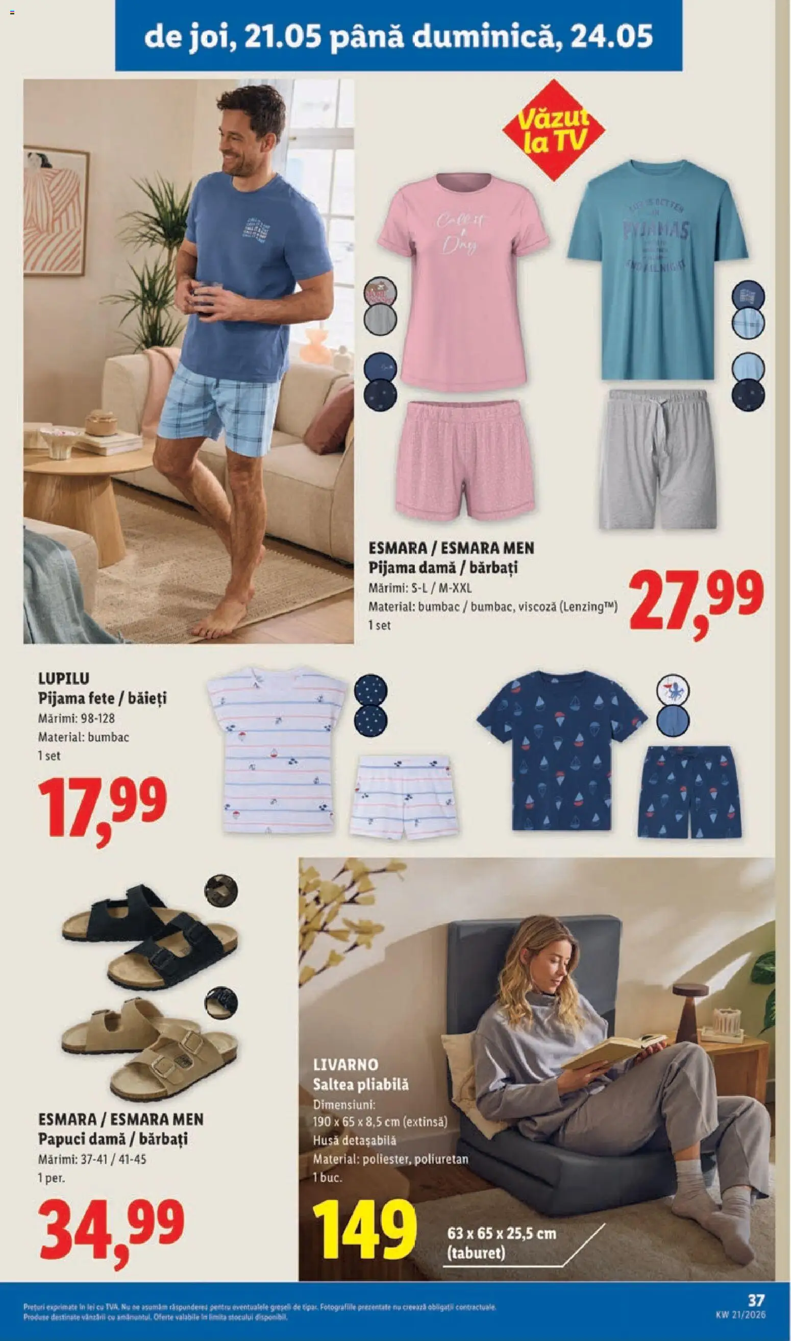 Catalog LIDL 18 - 23 Mai 2026 | Pagina 37 | Produse: Saltea, Taburet, Papuci