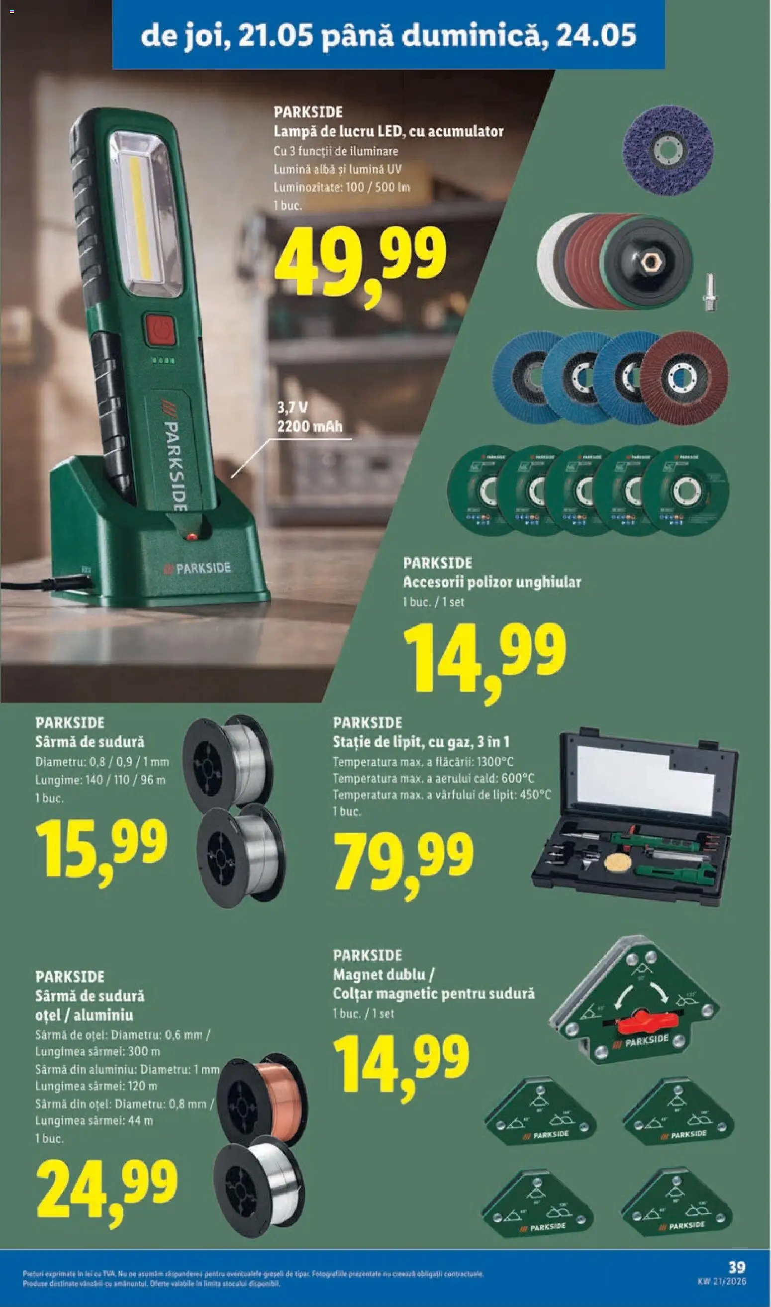 Catalog LIDL 18 - 23 Mai 2026 | Pagina 39 | Produse: Tavuk suyu, Babak, Colțar, Lampă