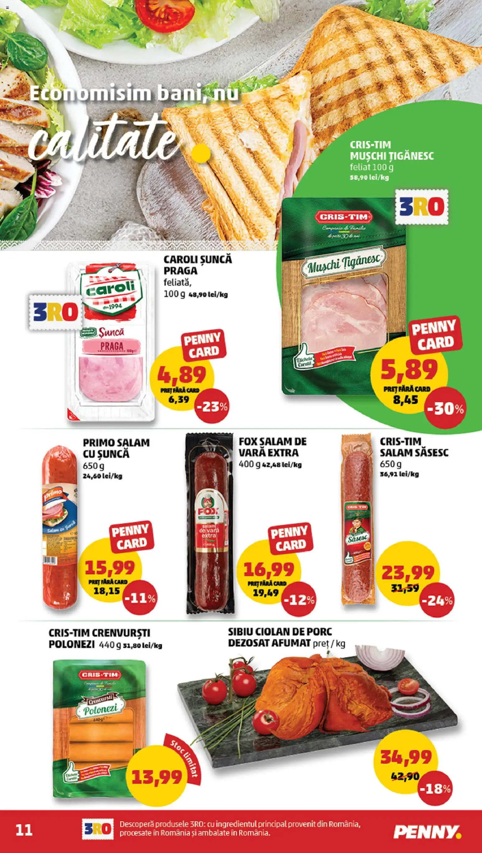Catalog PENNY Market 20 - 25 Mai 2026 | Pagina 11 | Produse: Not defteri, Crenvurști, Salam, Șuncă